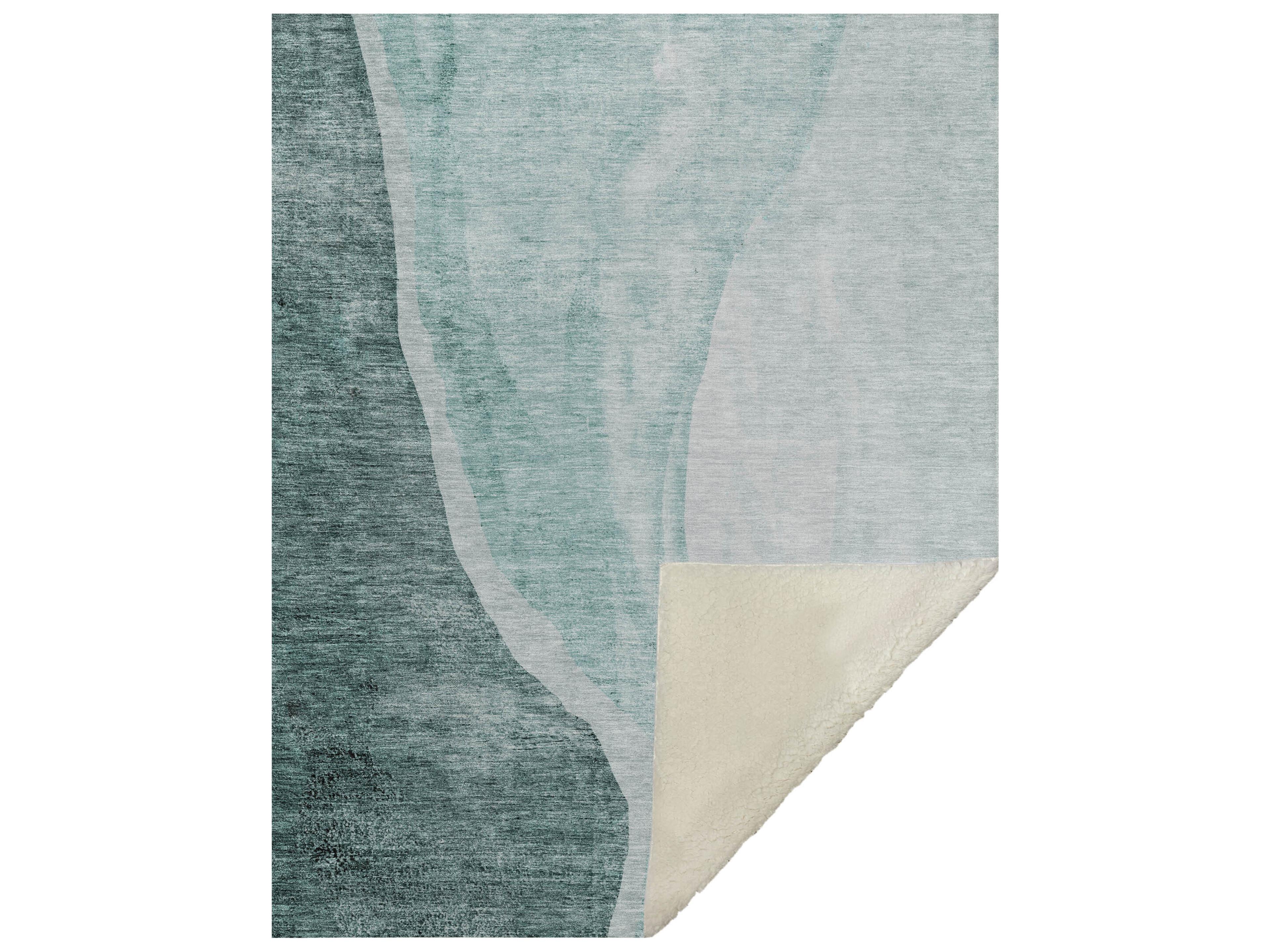Dalyn Sherpa Teal Polyester Throw