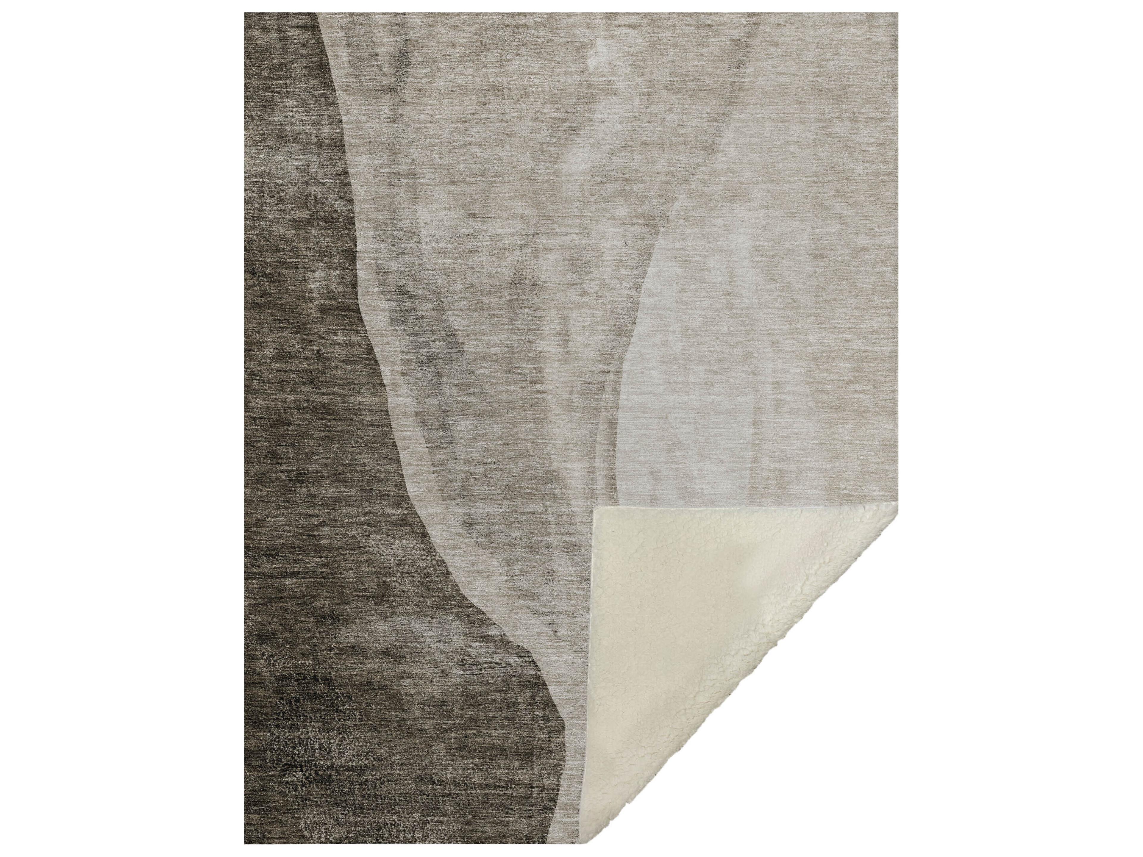 Dalyn Sherpa Brown Polyester Throw