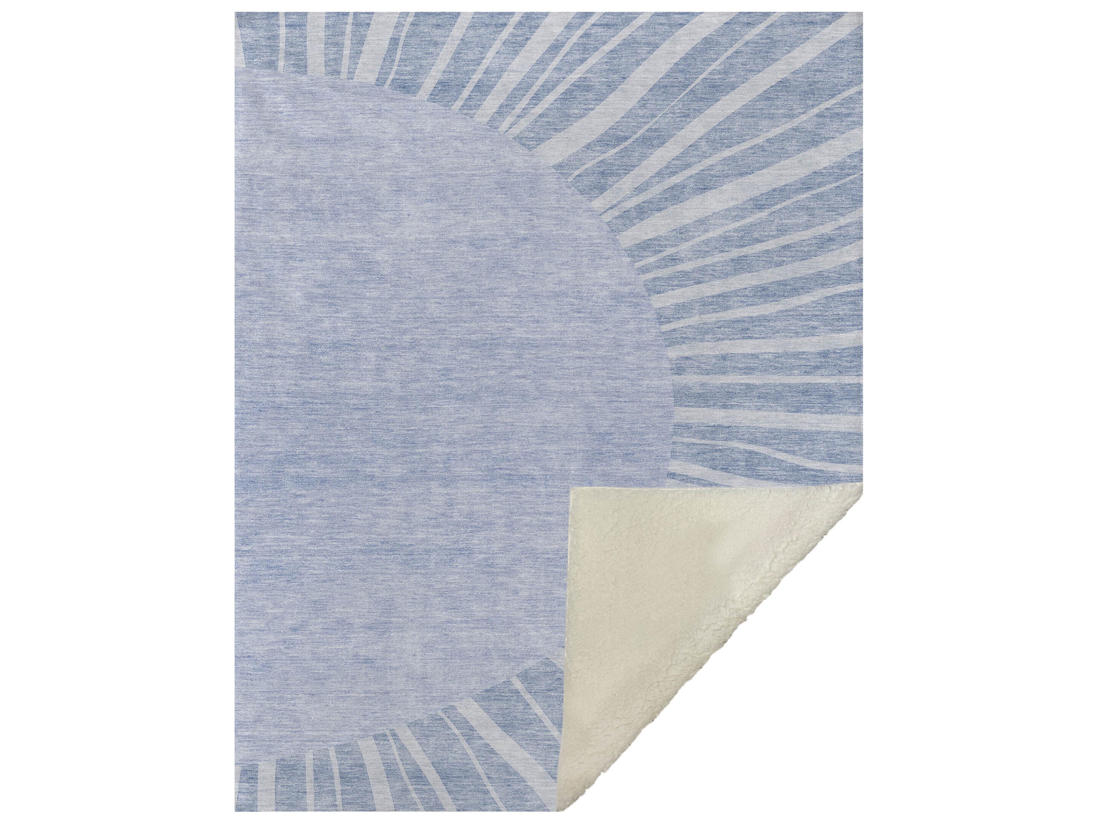 Dalyn Sherpa Blue Polyester Throw