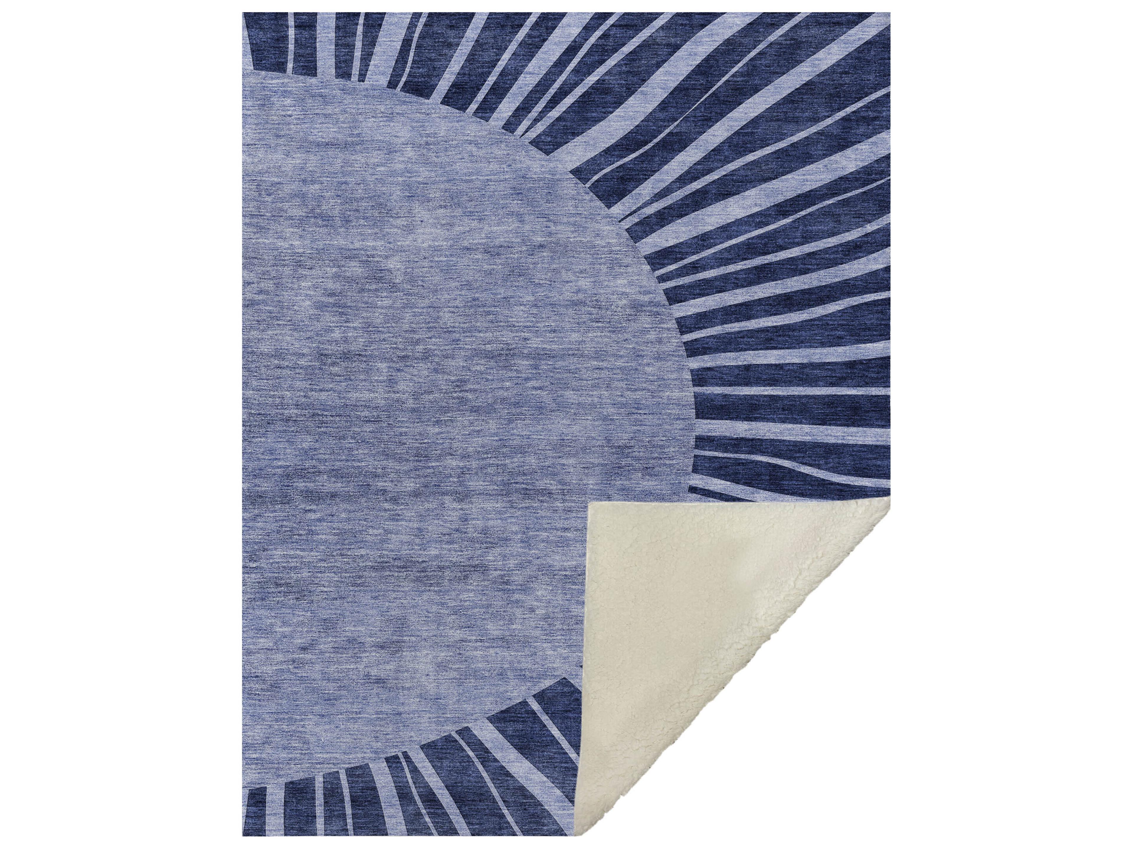 Dalyn Sherpa Blue Polyester Throw