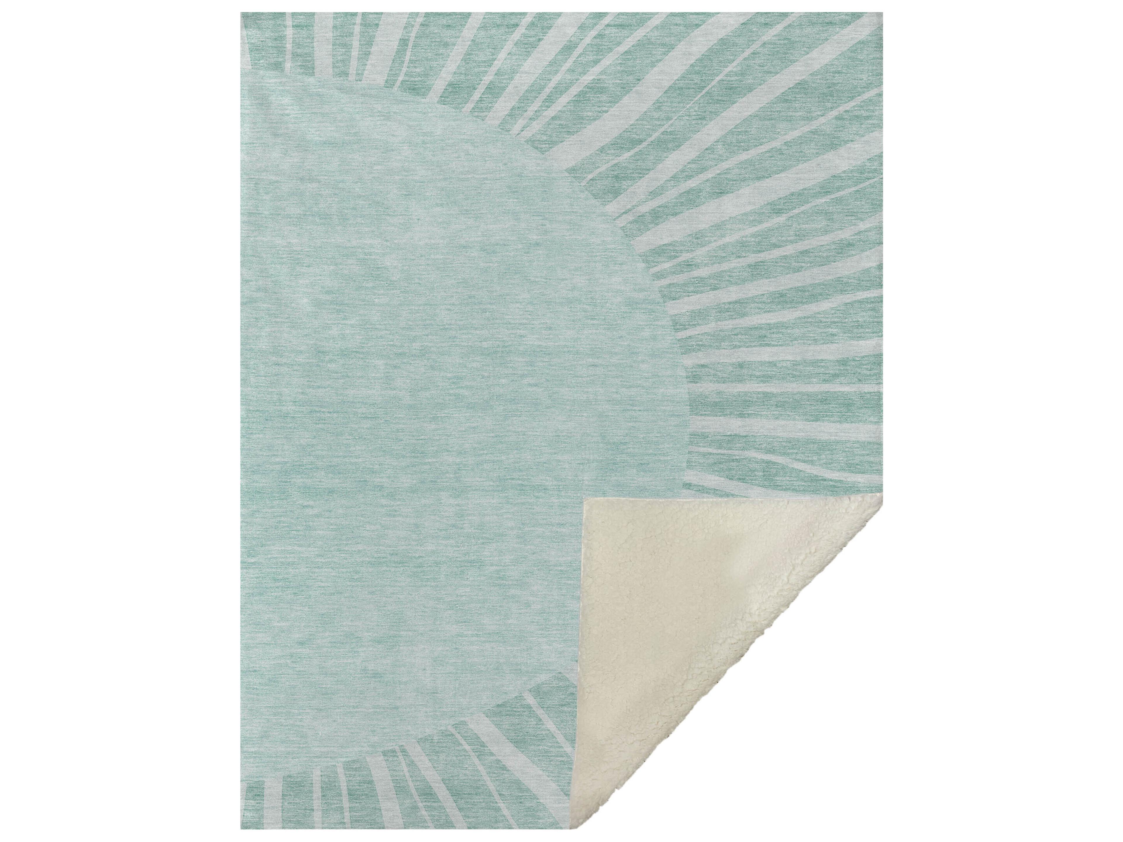 Dalyn Sherpa Teal Polyester Throw