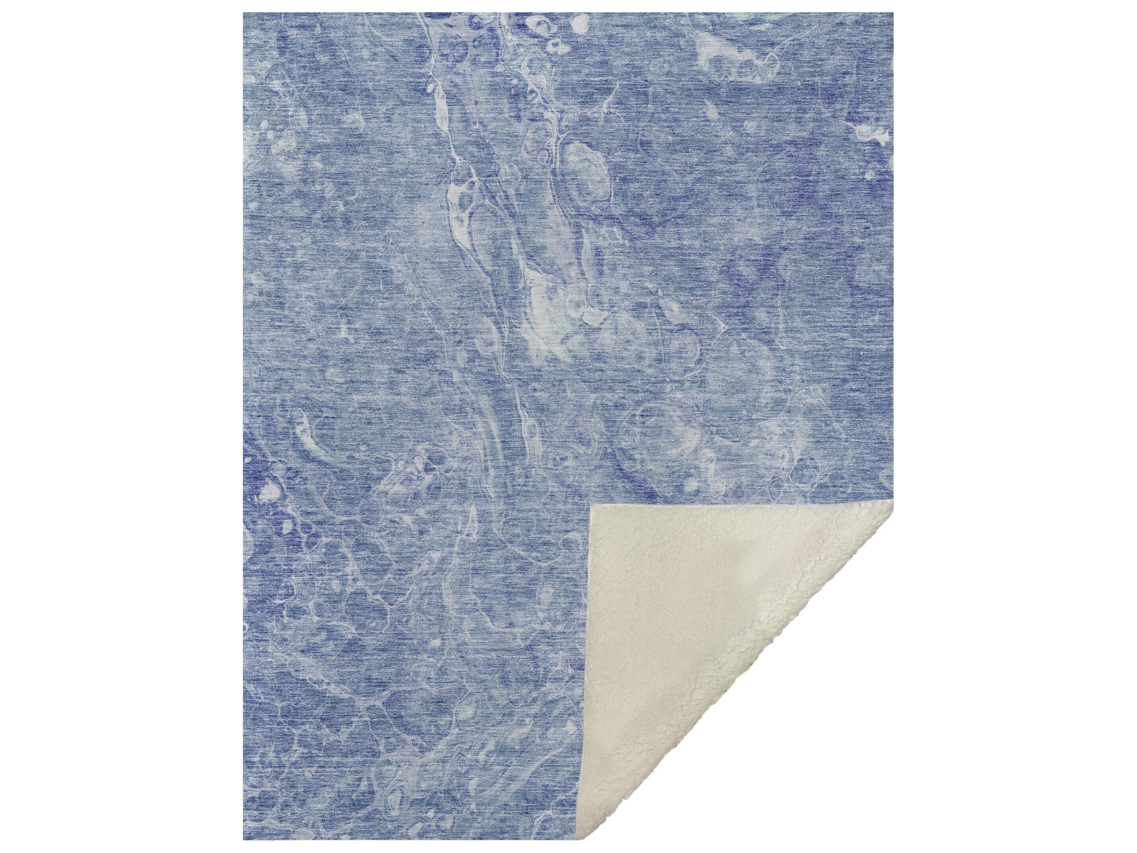 Dalyn Sherpa Blue Polyester Throw