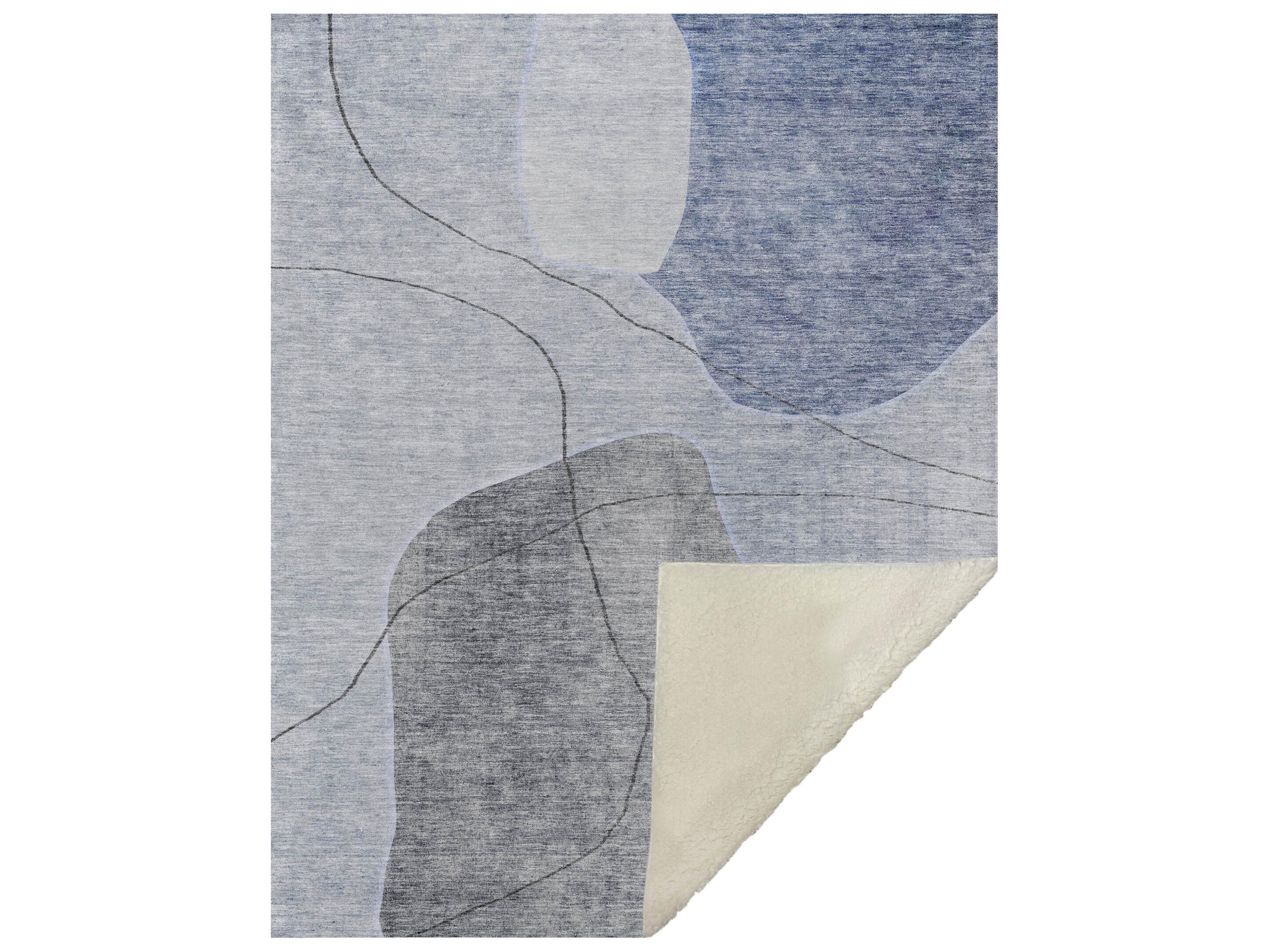 Dalyn Sherpa Blue Polyester Throw