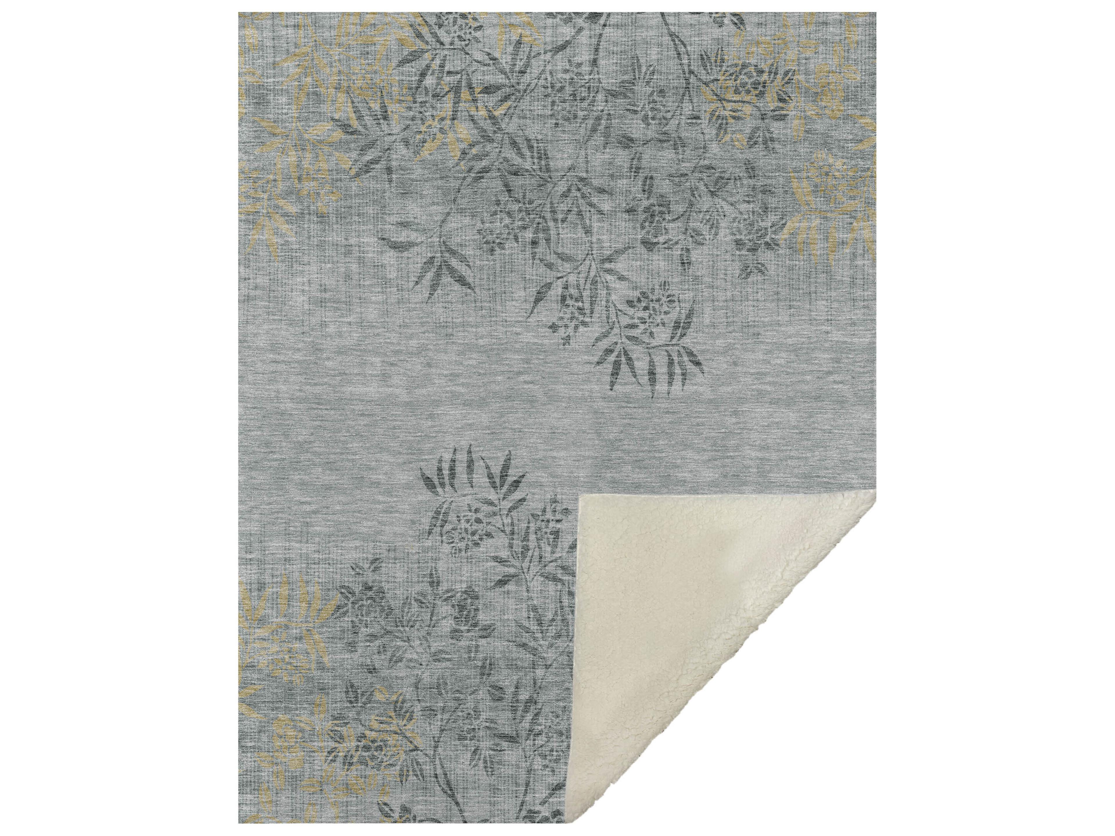 Dalyn Sherpa Gray Polyester Throw