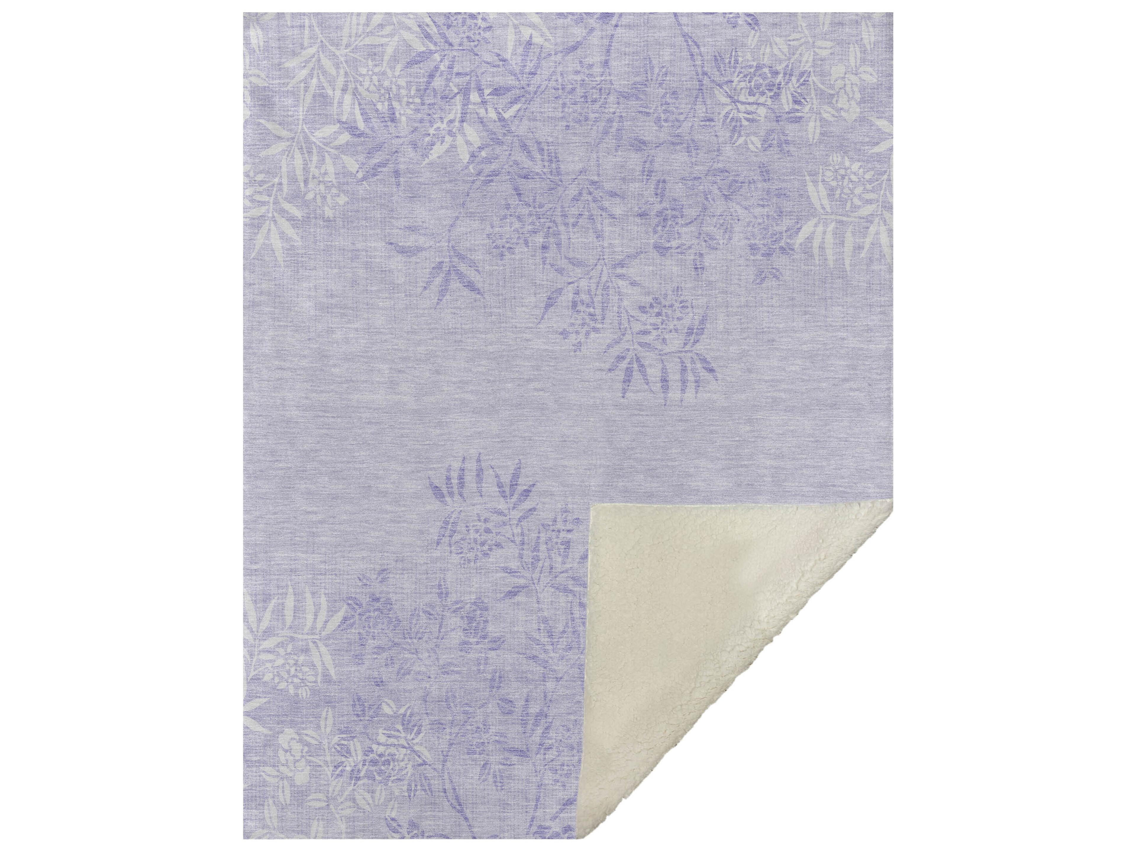 Dalyn Sherpa Purple Polyester Throw