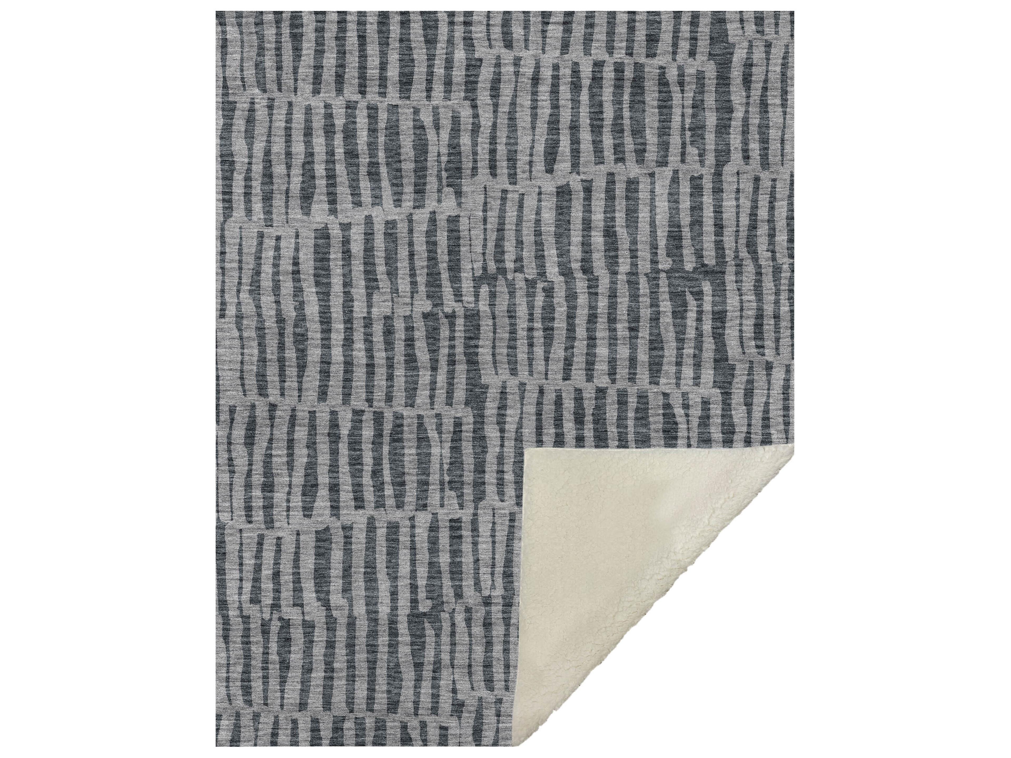 Dalyn Sherpa Gray Polyester Throw