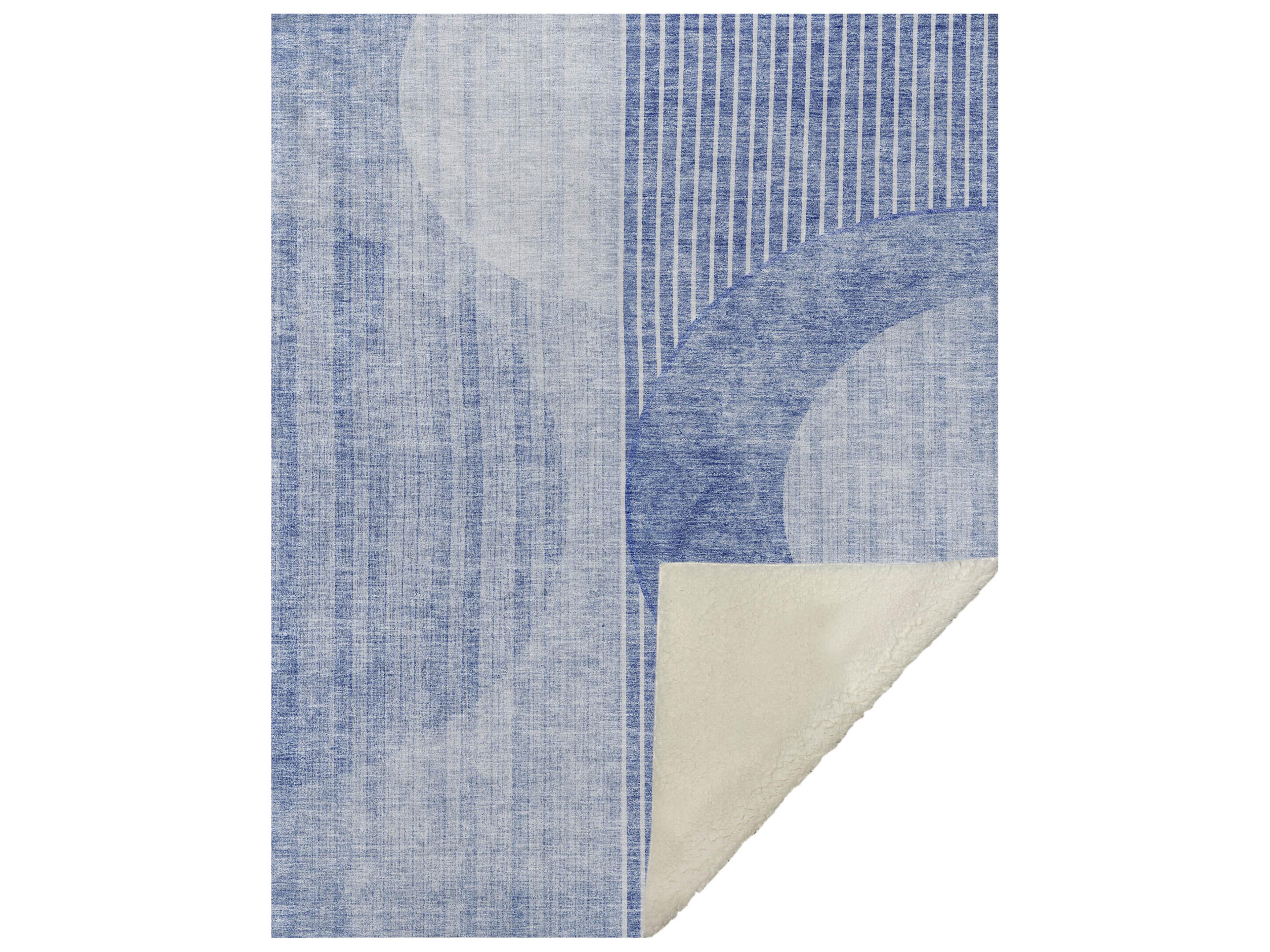 Dalyn Sherpa Blue Polyester Throw