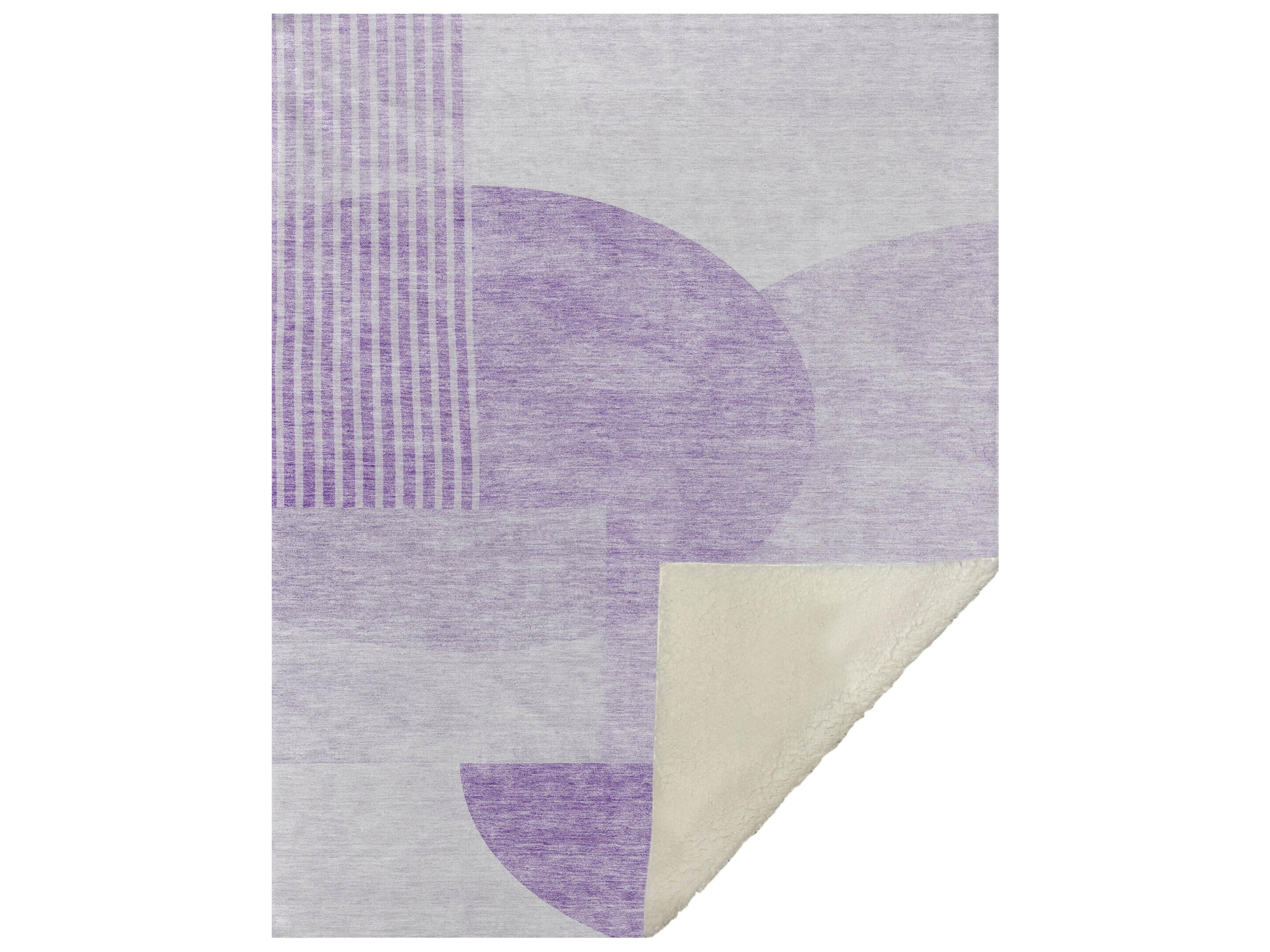 Dalyn Sherpa Purple Polyester Throw