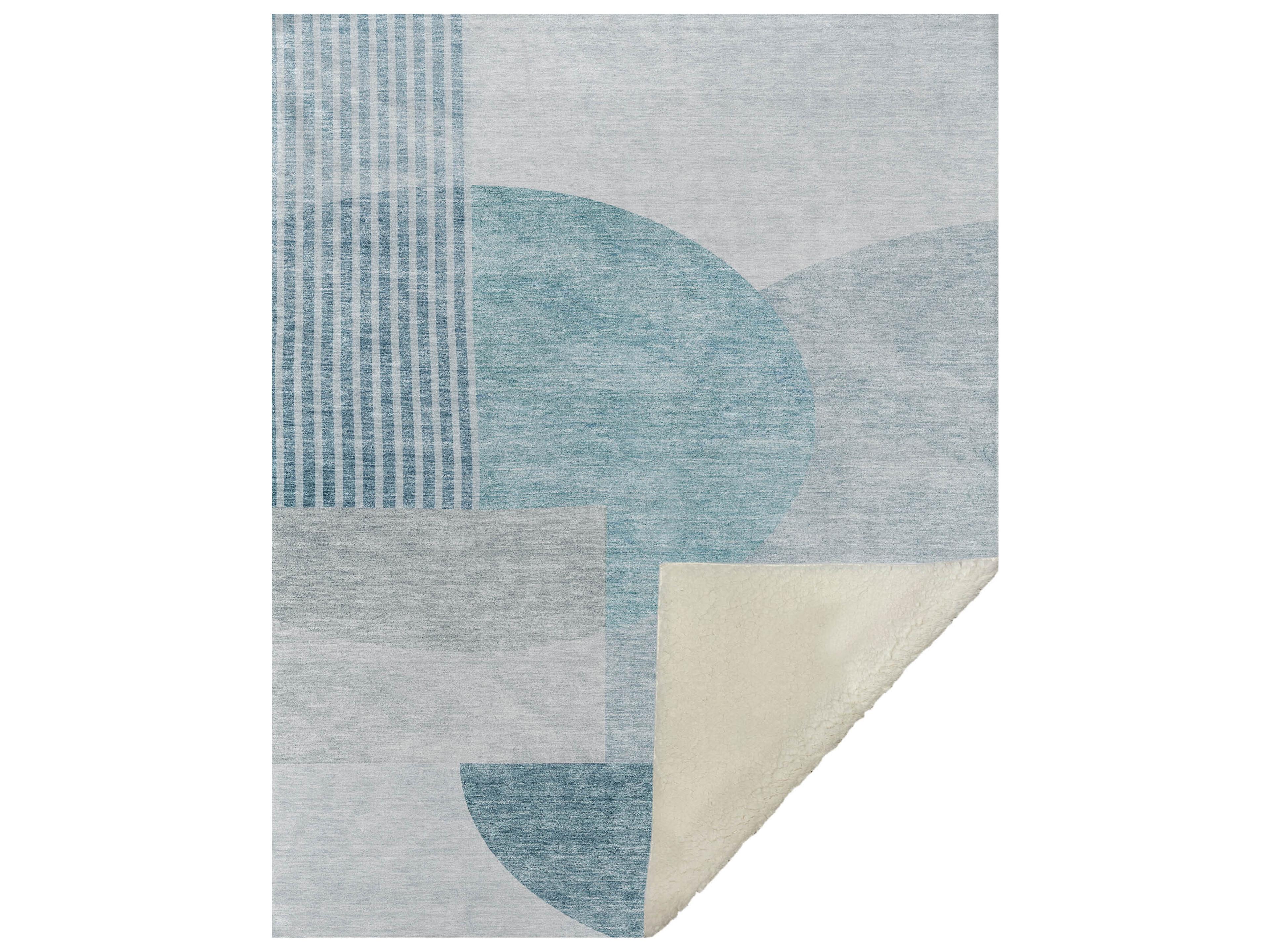 Dalyn Sherpa Teal Polyester Throw