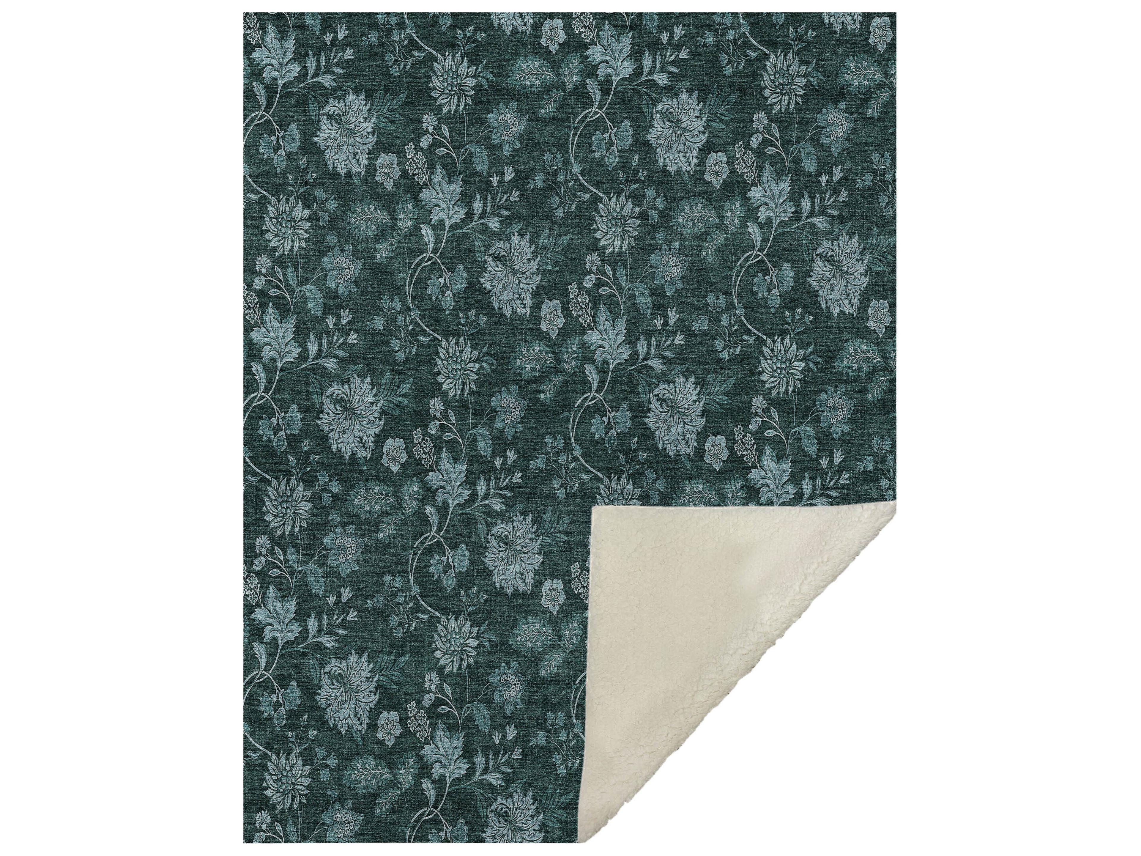 Dalyn Sherpa Teal Polyester Throw