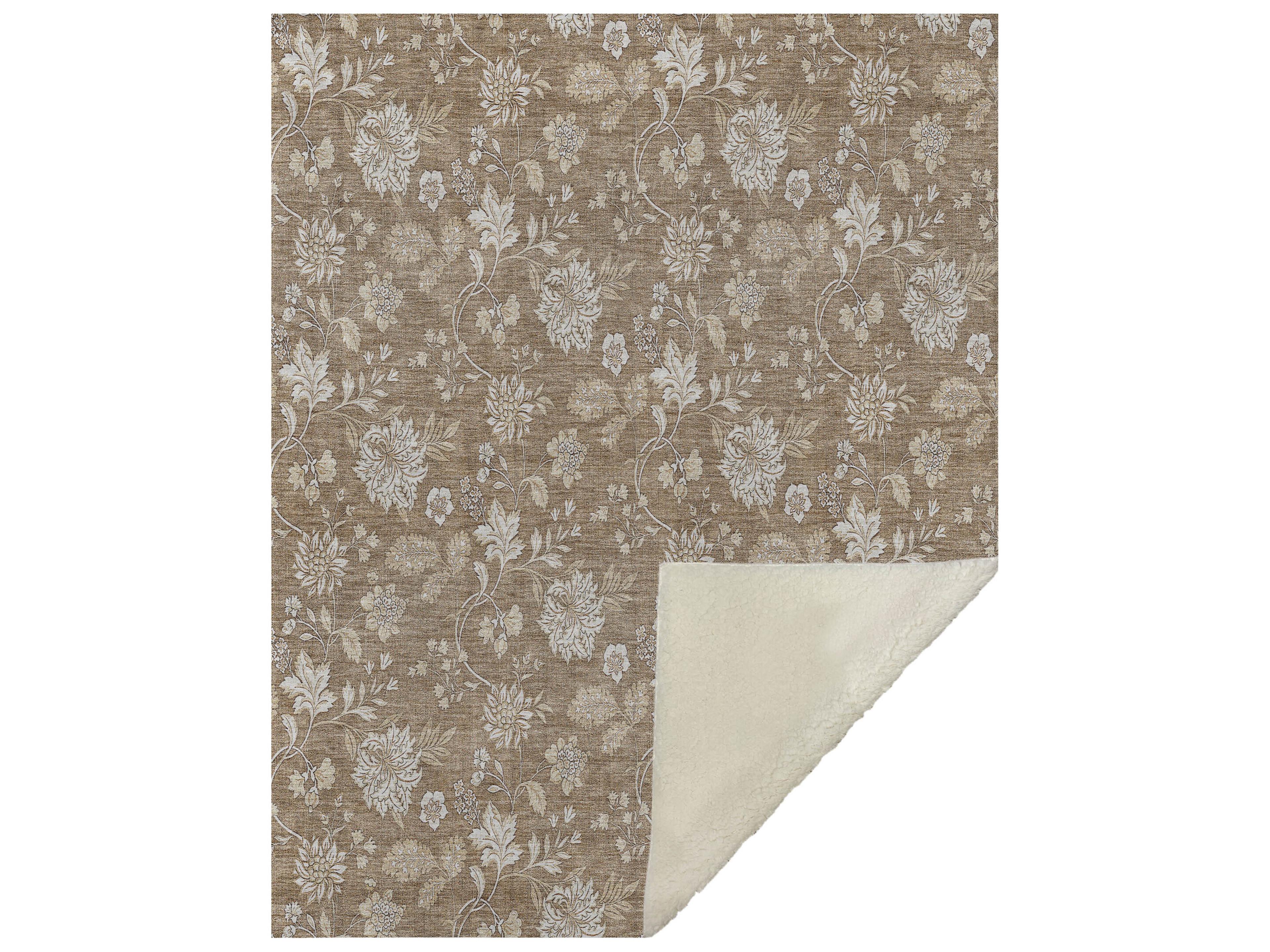 Dalyn Sherpa Orange Polyester Throw