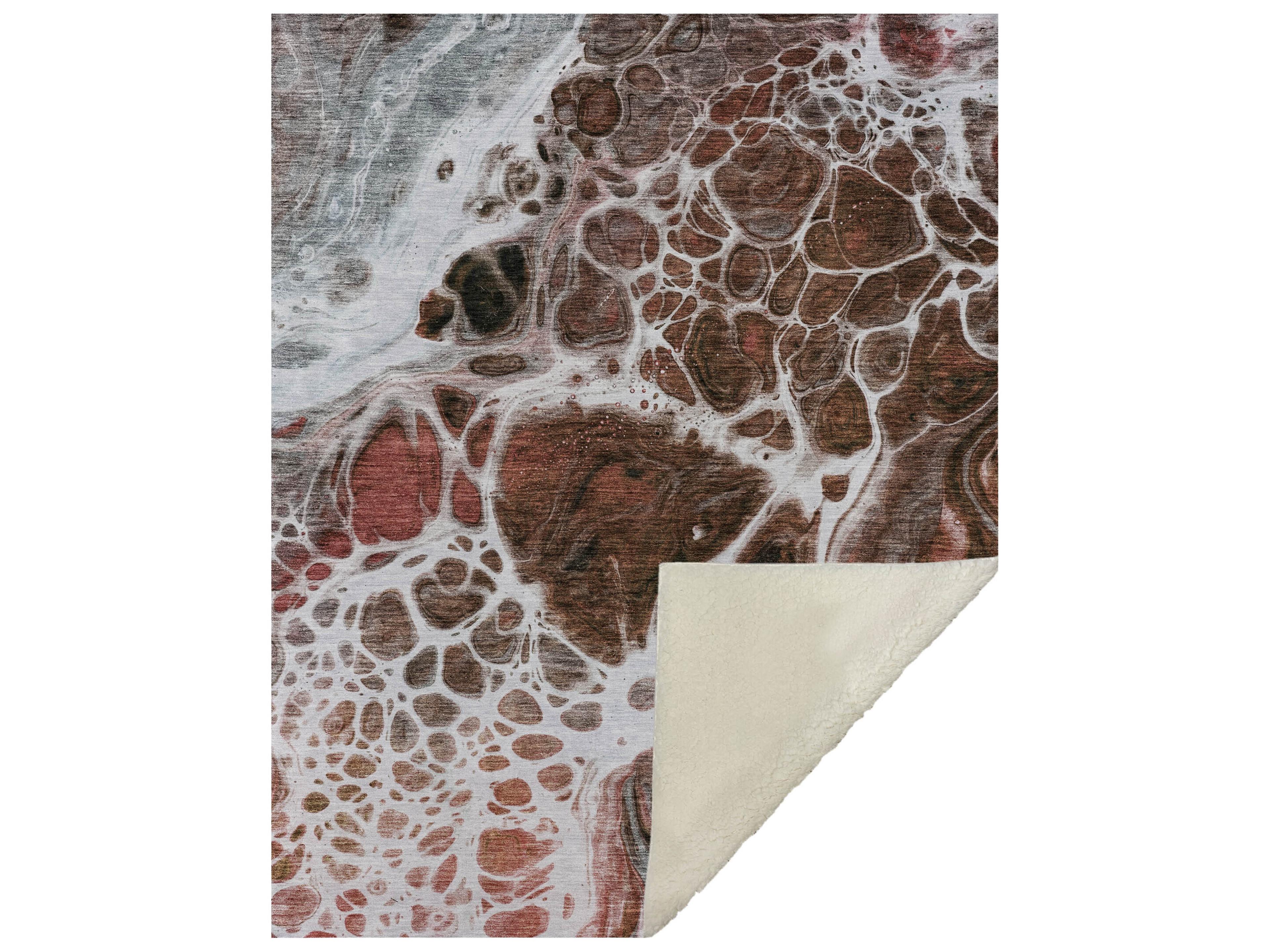 Dalyn Sherpa Orange Polyester Throw