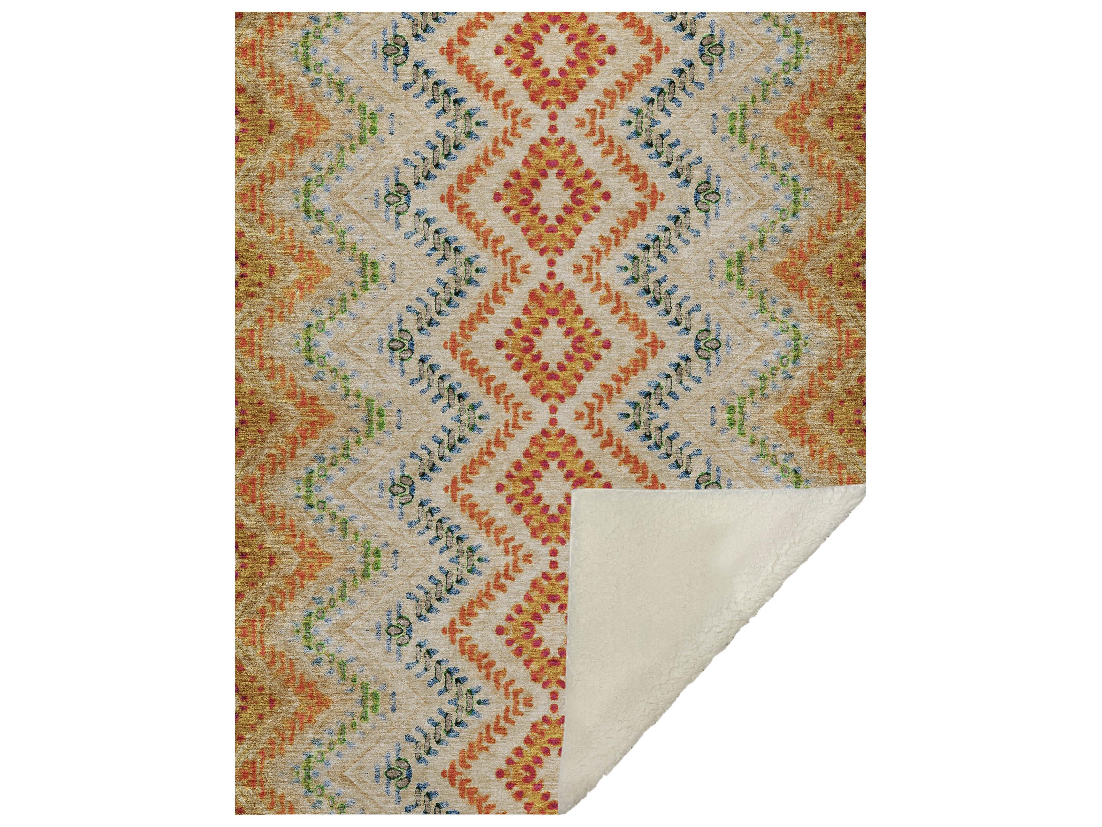 Dalyn Sherpa Brown Polyester Throw
