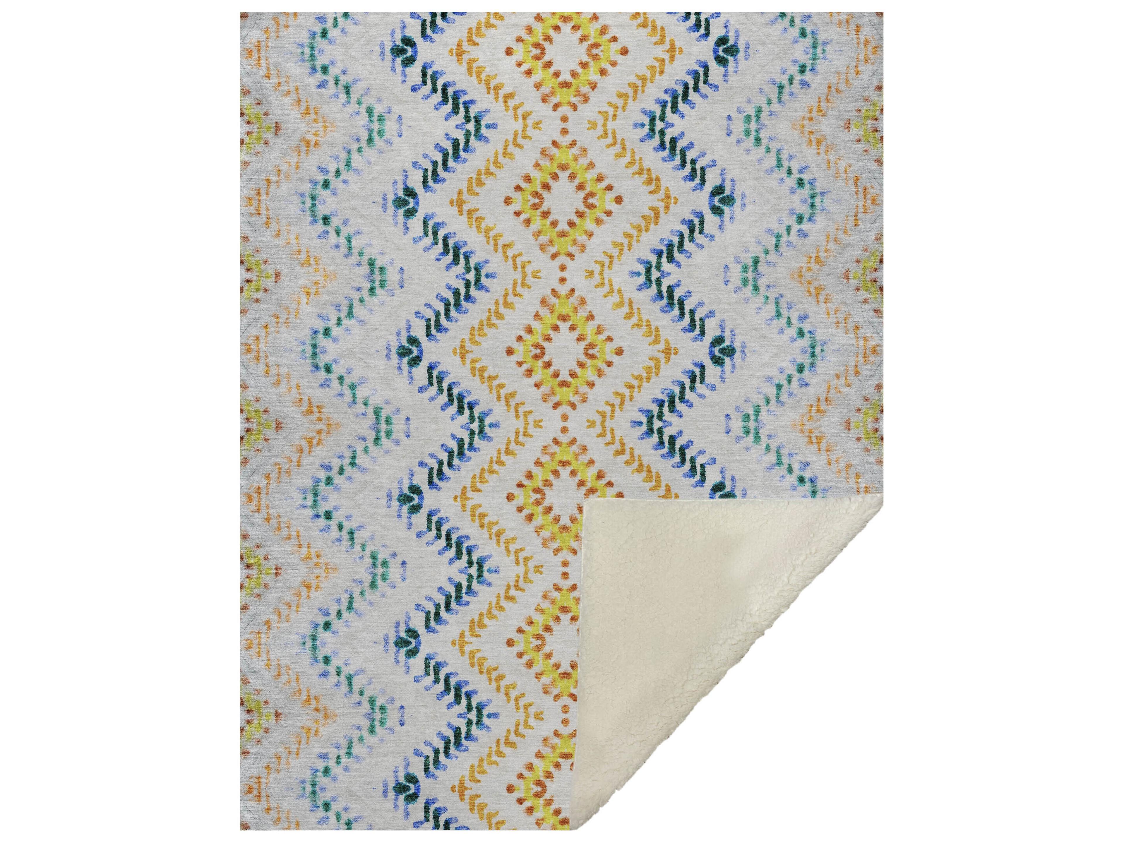 Dalyn Sherpa Ivory Polyester Throw