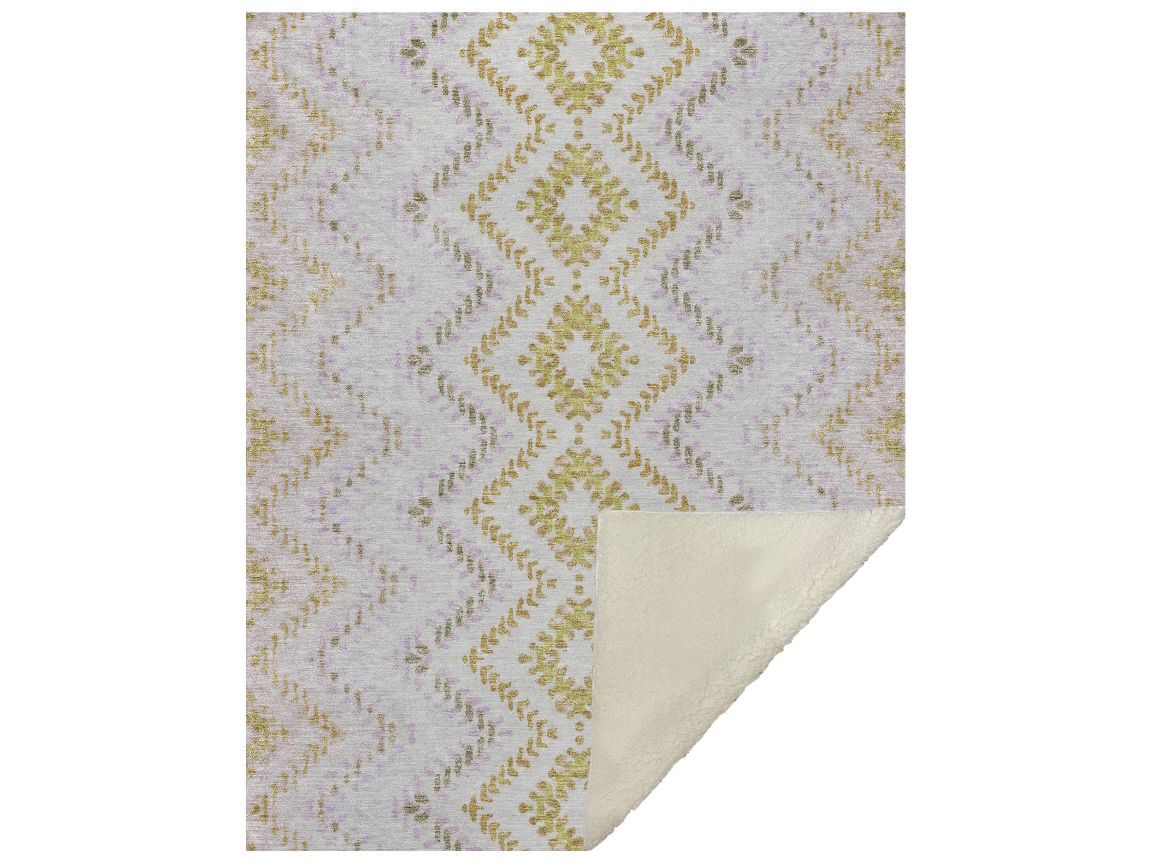 Dalyn Sherpa Ivory Polyester Throw