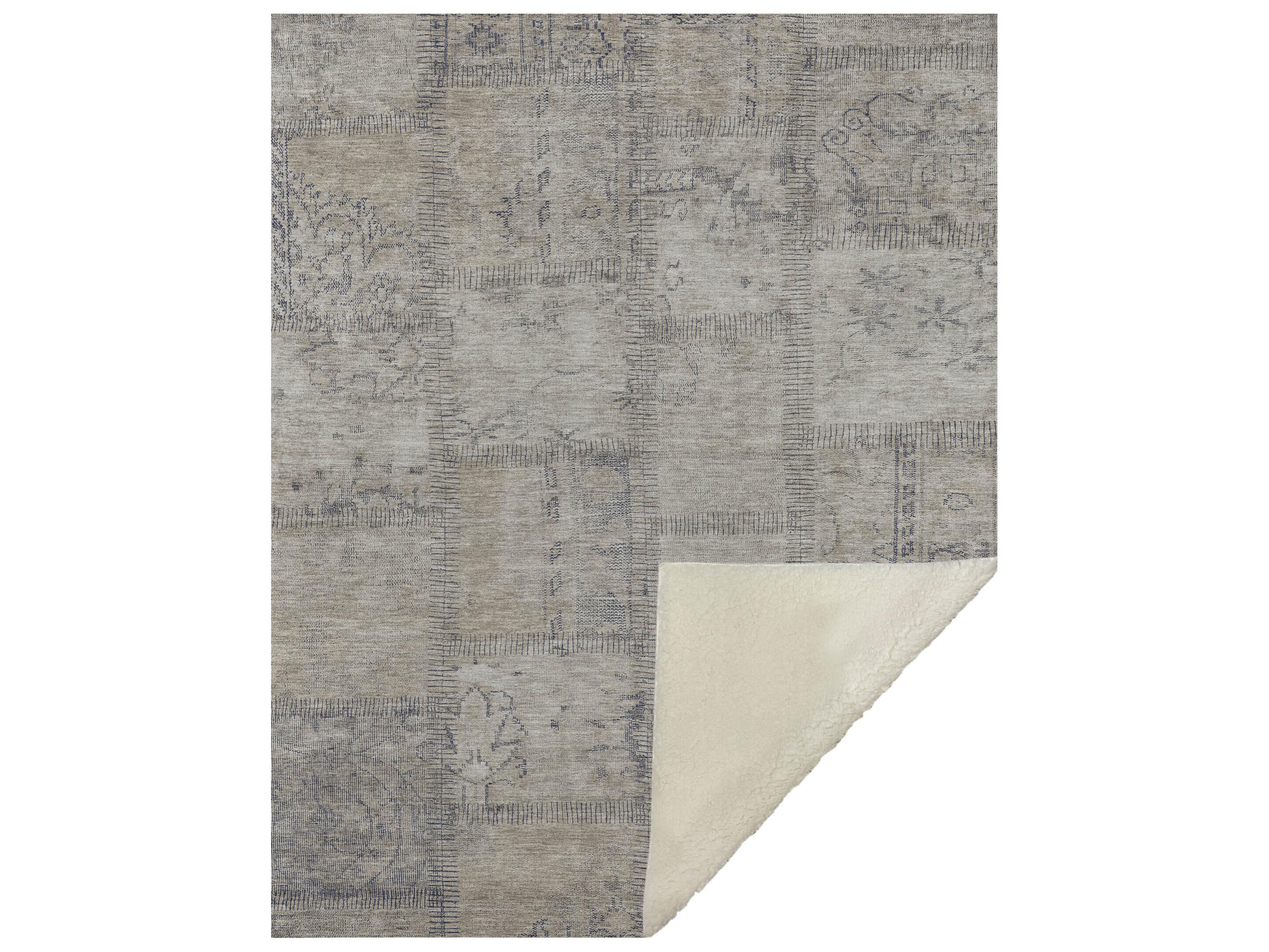 Dalyn Sherpa Brown Polyester Throw