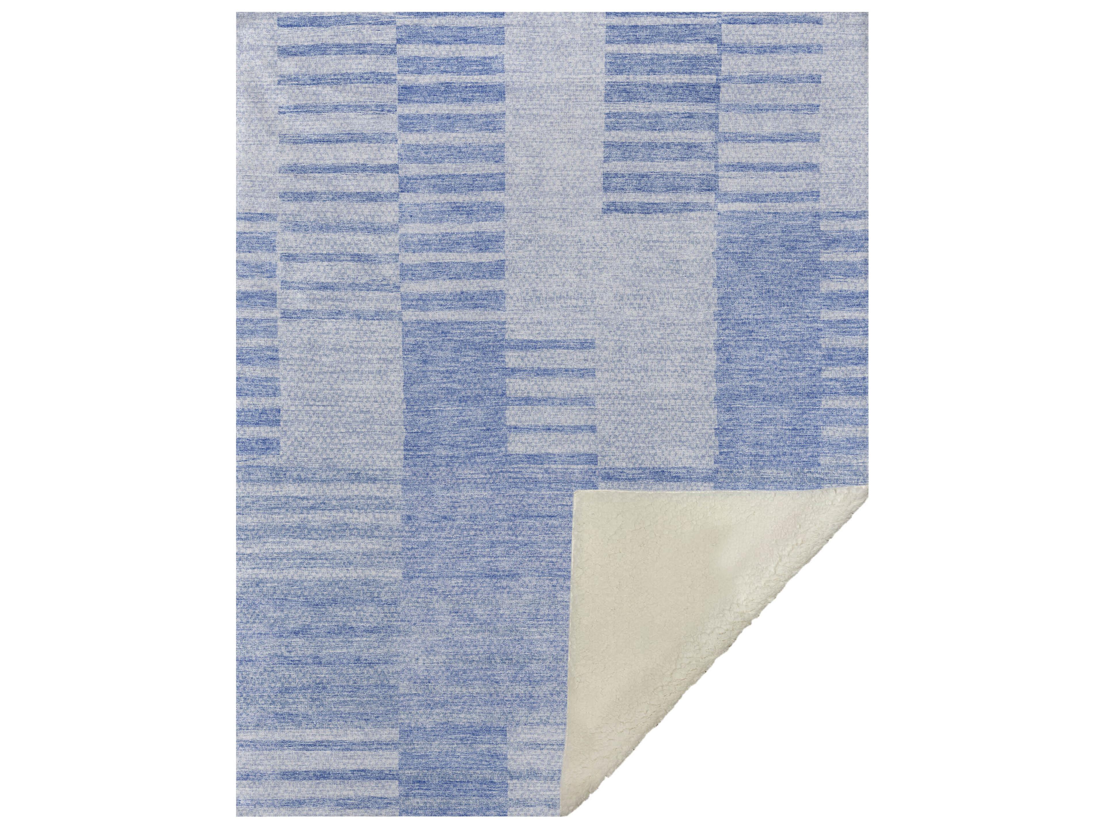 Dalyn Sherpa Blue Polyester Throw