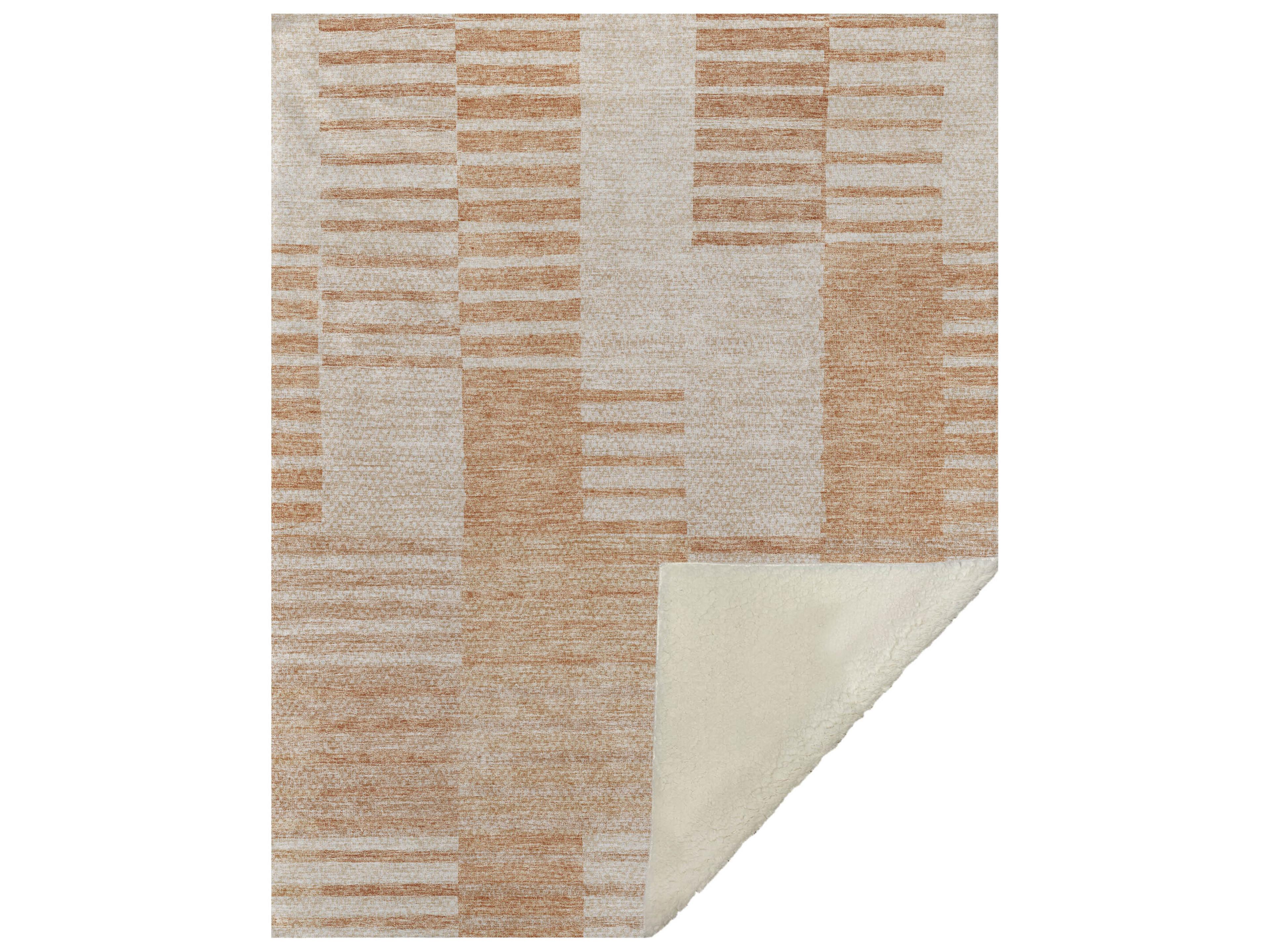 Dalyn Sherpa Orange Polyester Throw