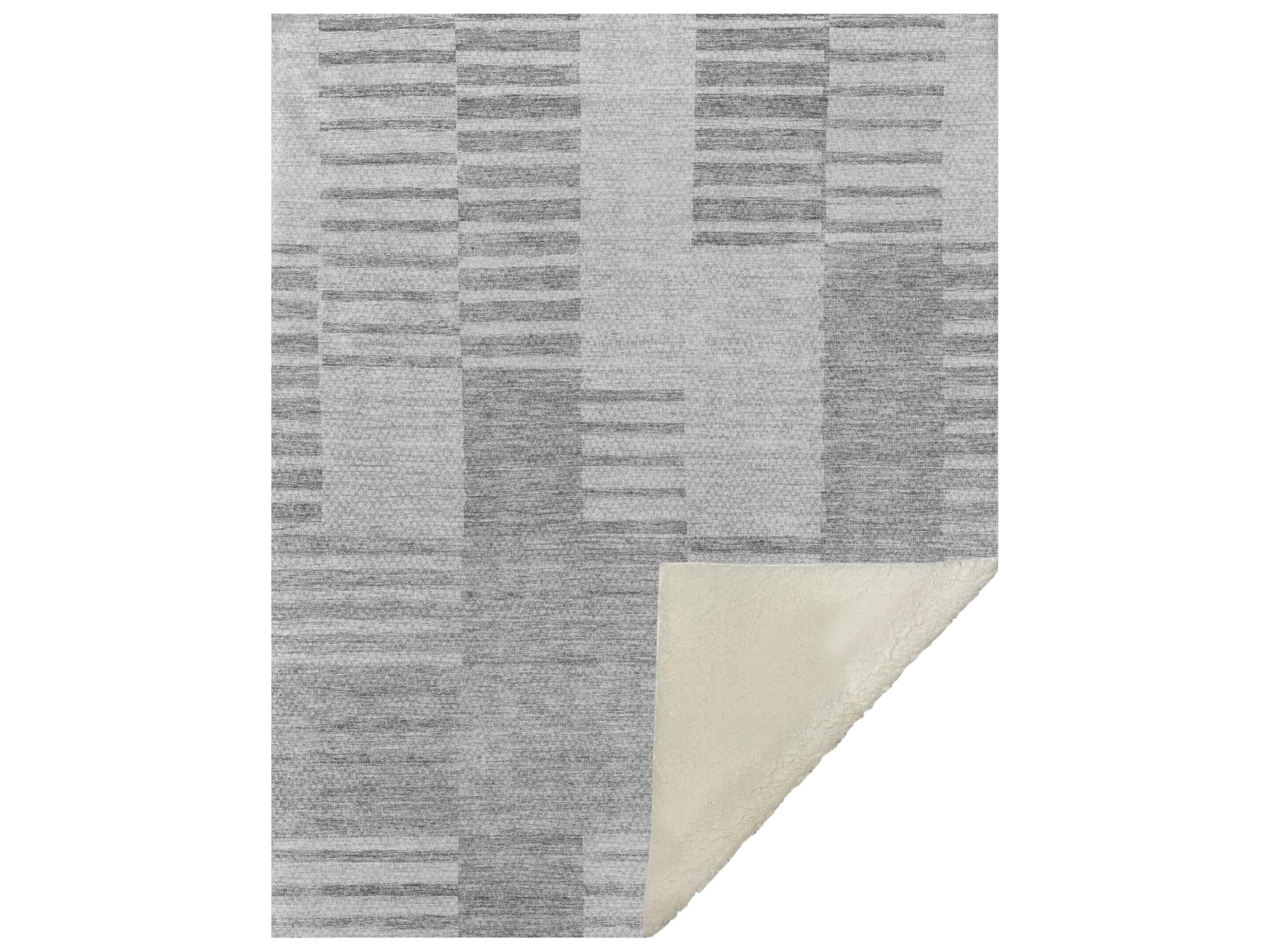 Dalyn Sherpa Gray Polyester Throw