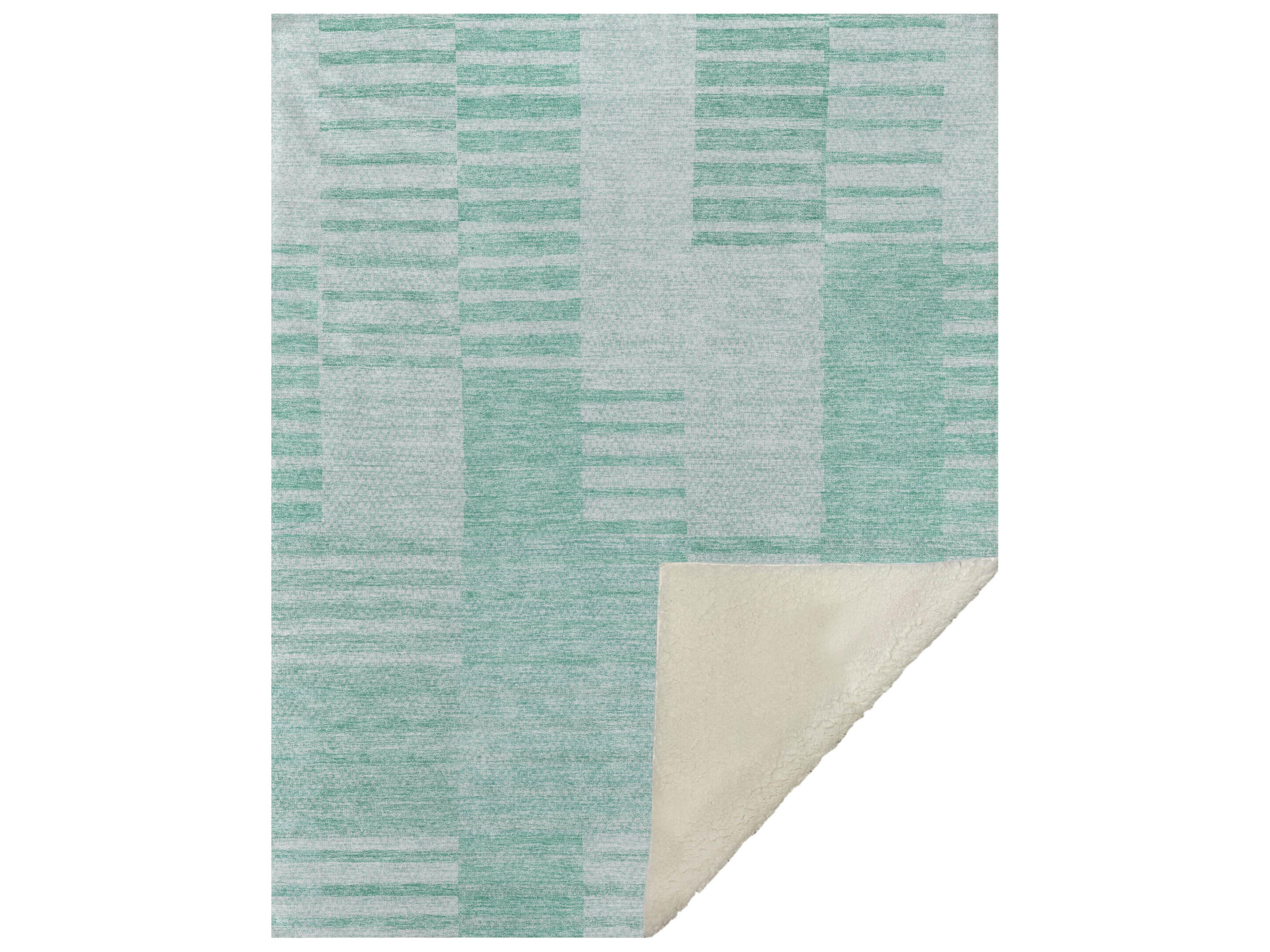 Dalyn Sherpa Teal Polyester Throw