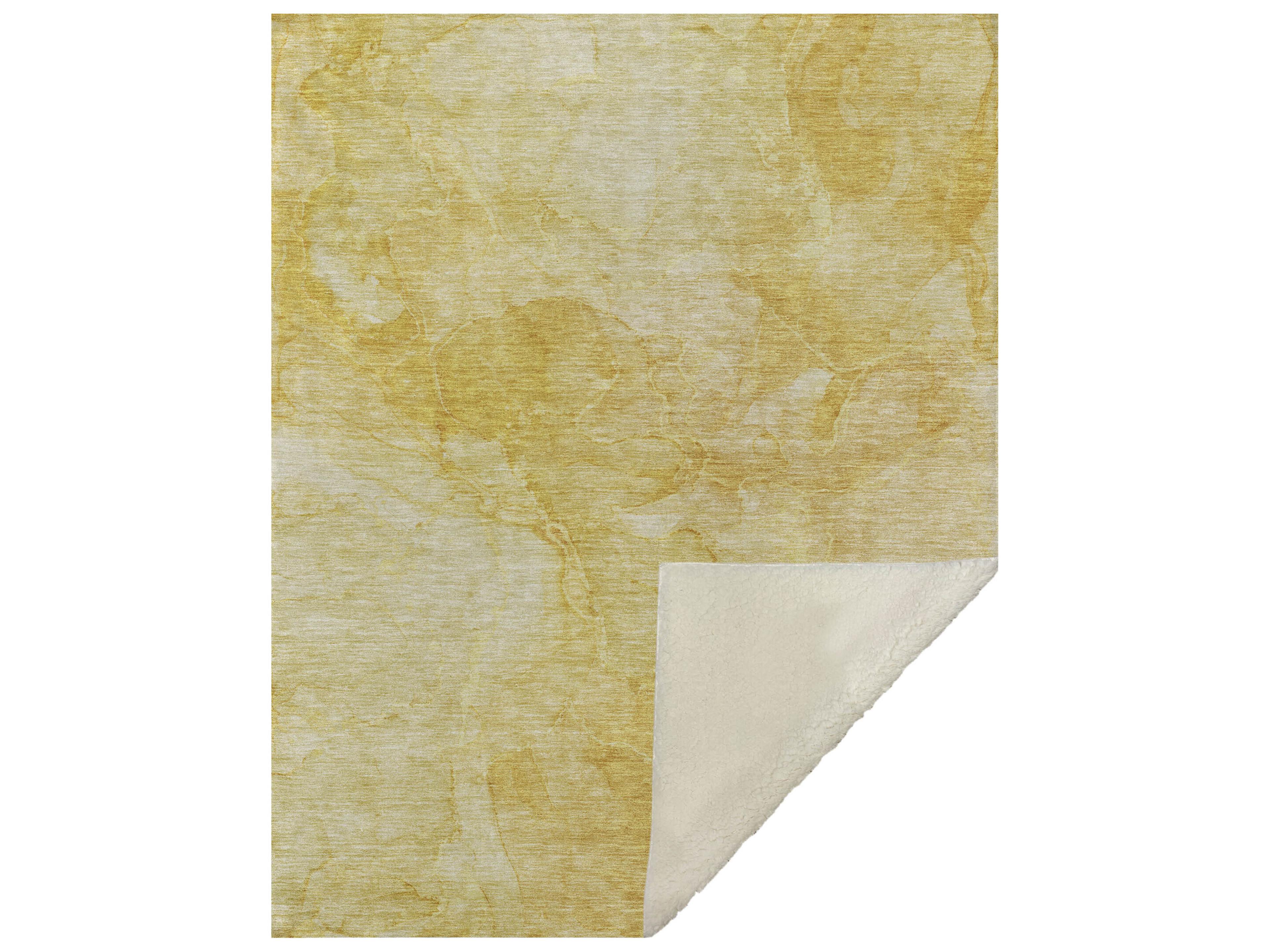 Dalyn Sherpa Gold Polyester Throw