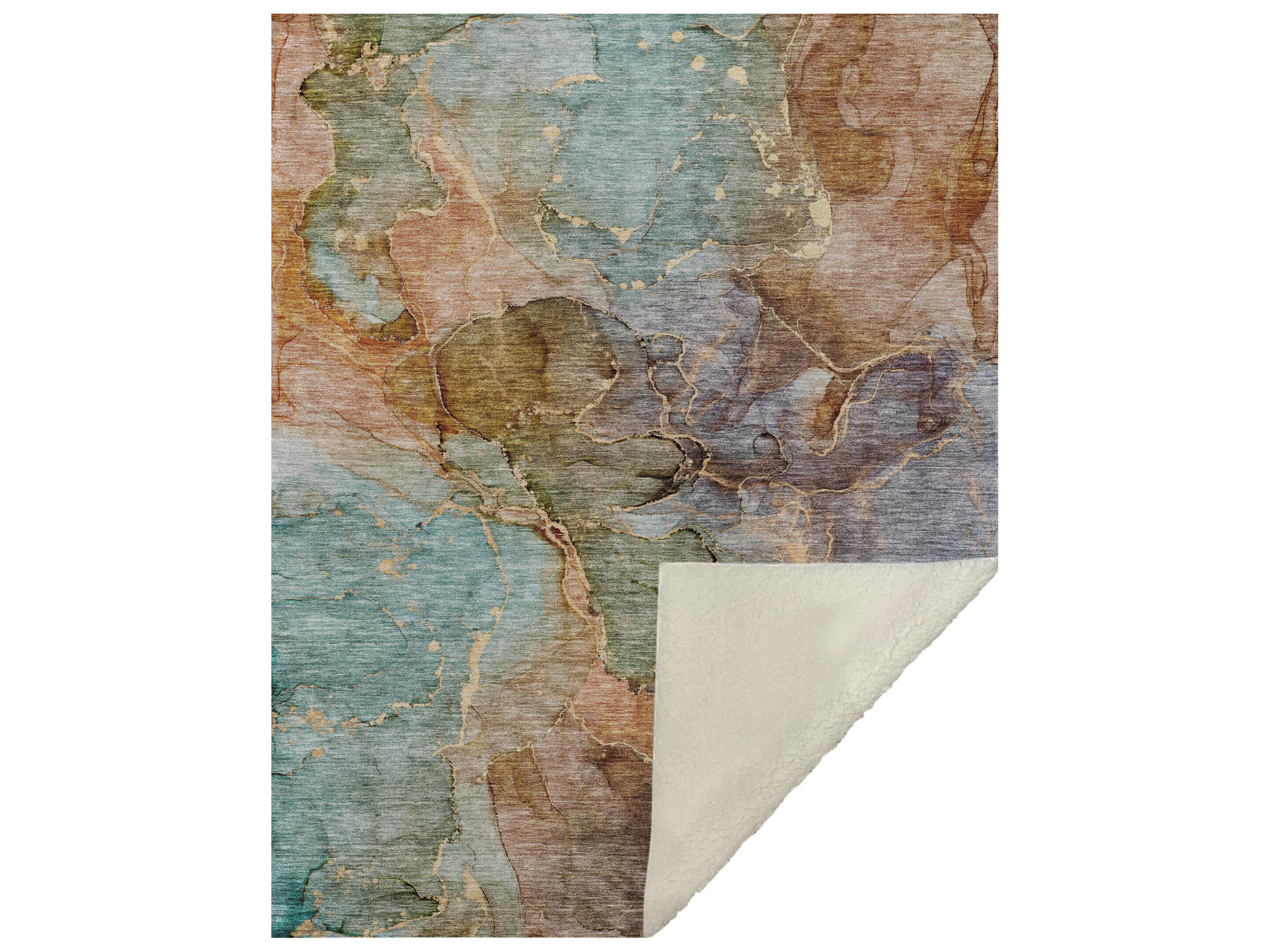 Dalyn Sherpa Orange Polyester Throw