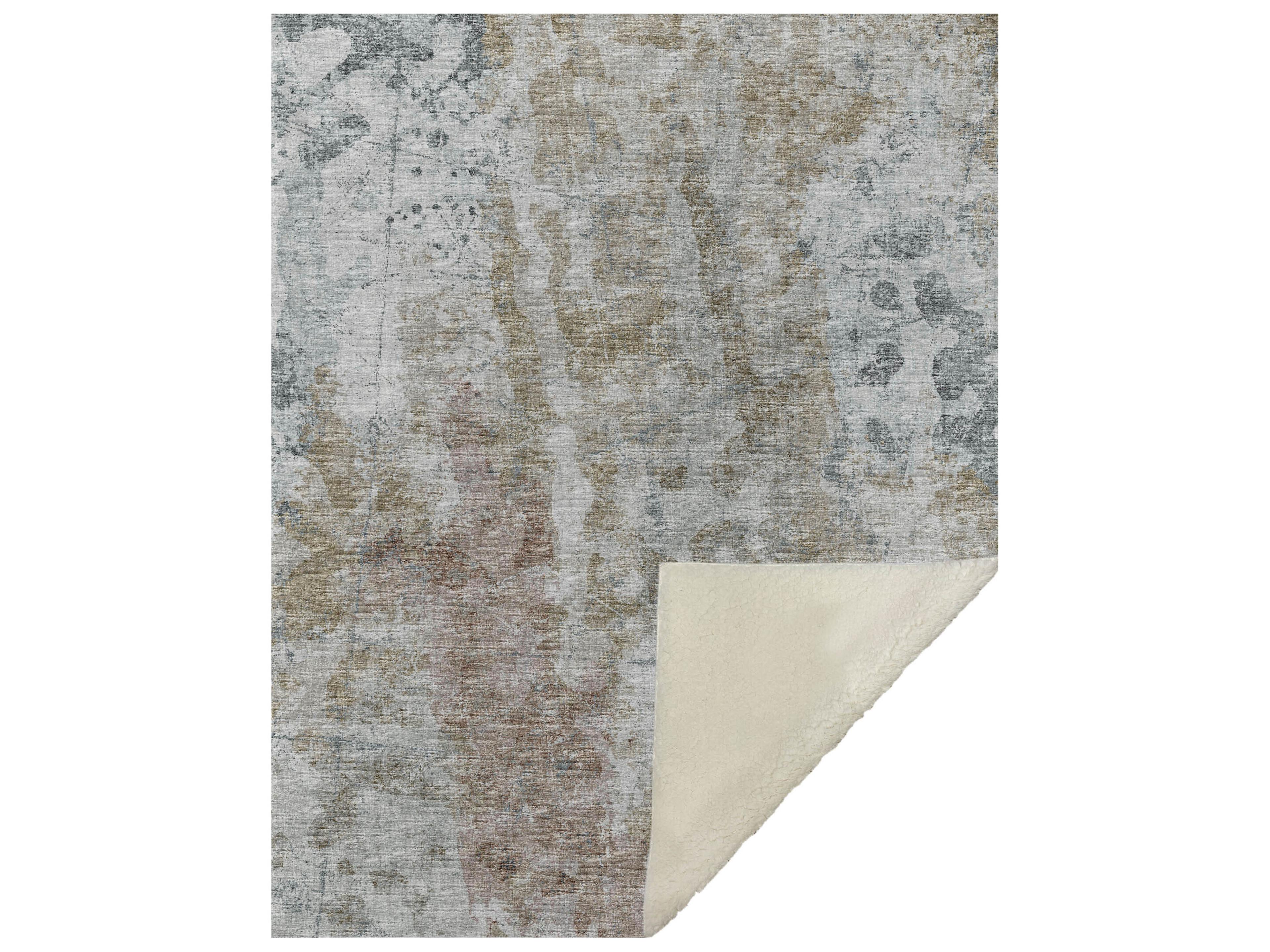 Dalyn Sherpa Blue Polyester Throw