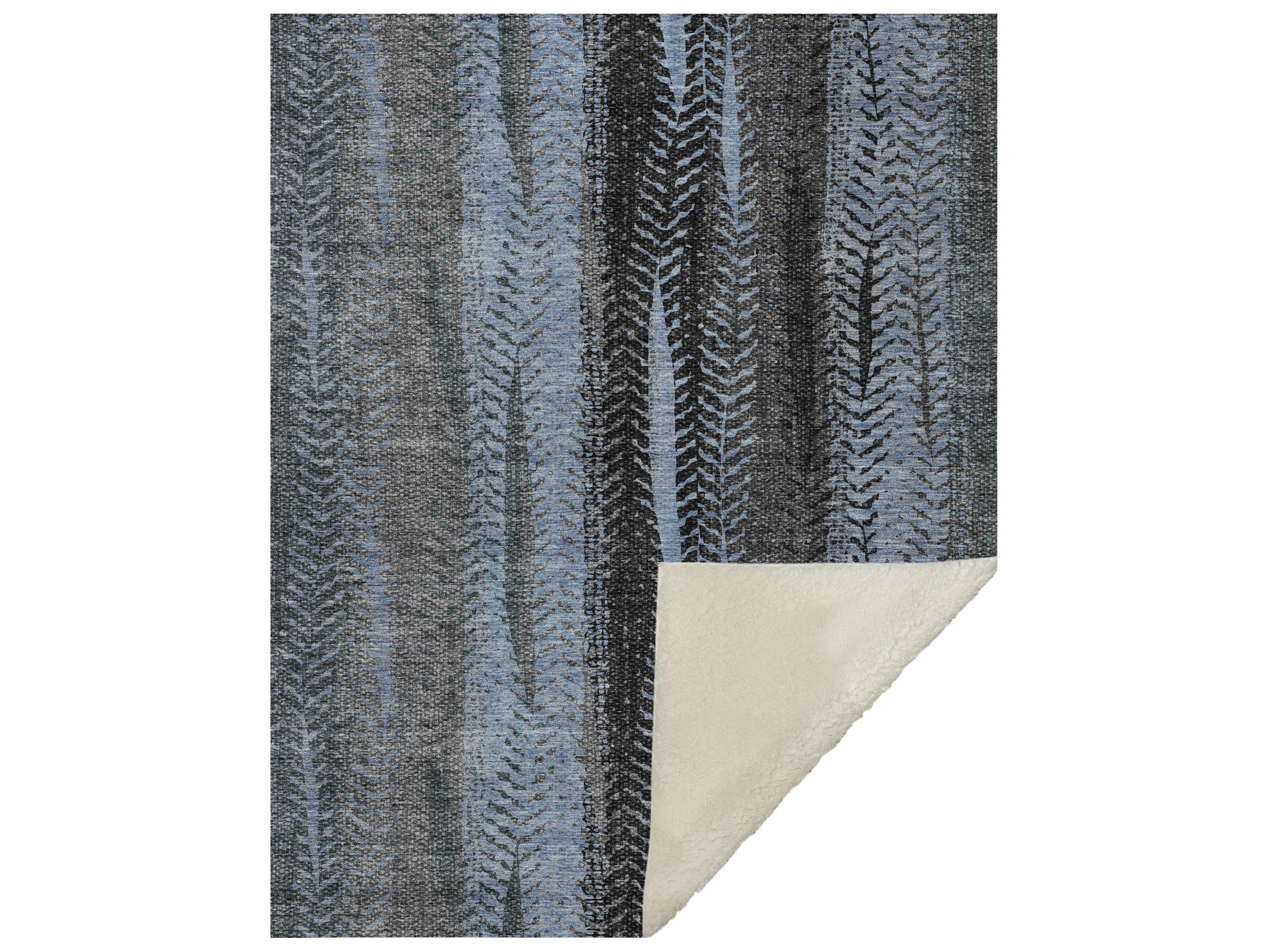 Dalyn Sherpa Blue Polyester Throw