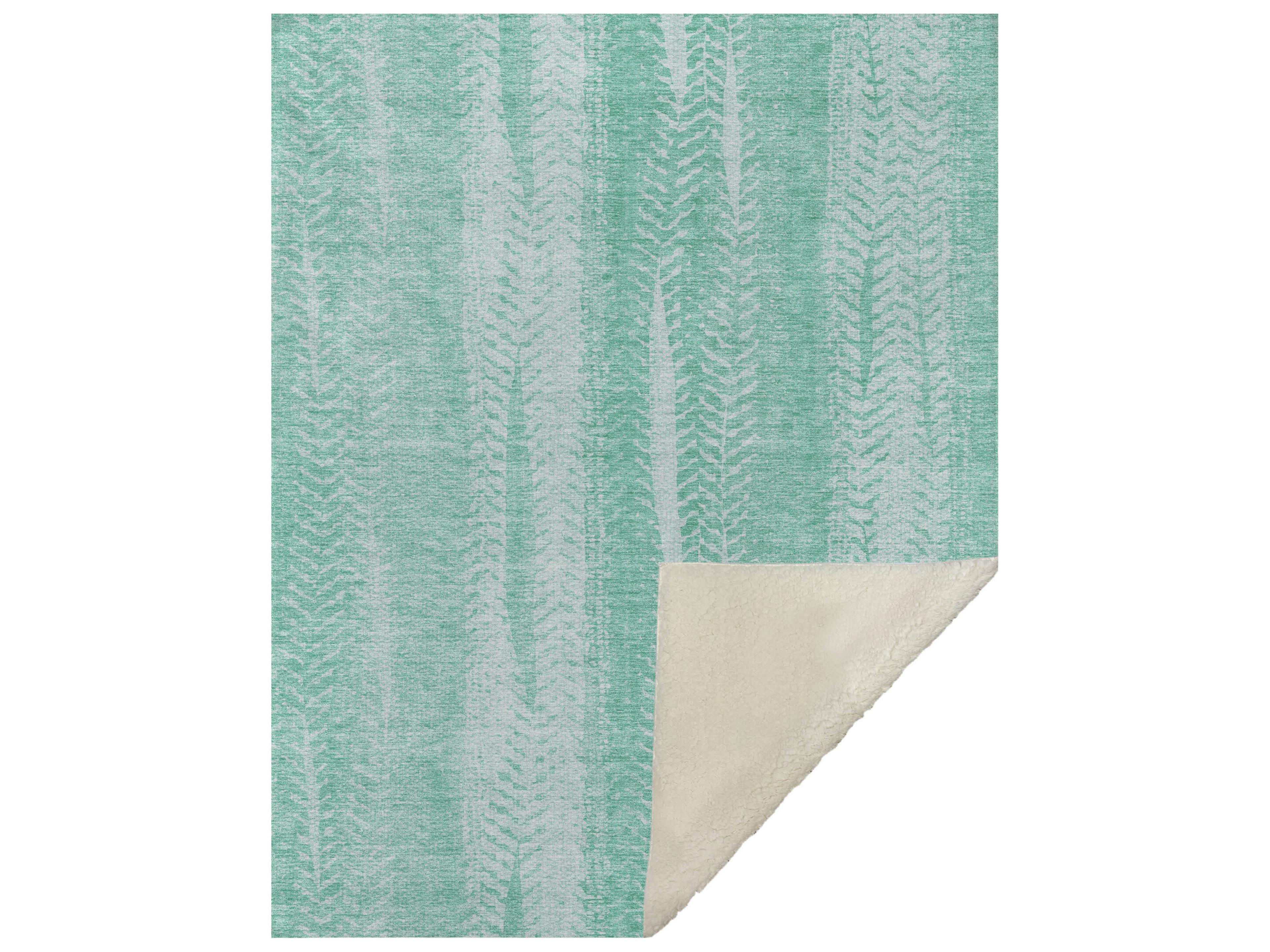 Dalyn Sherpa Teal Polyester Throw