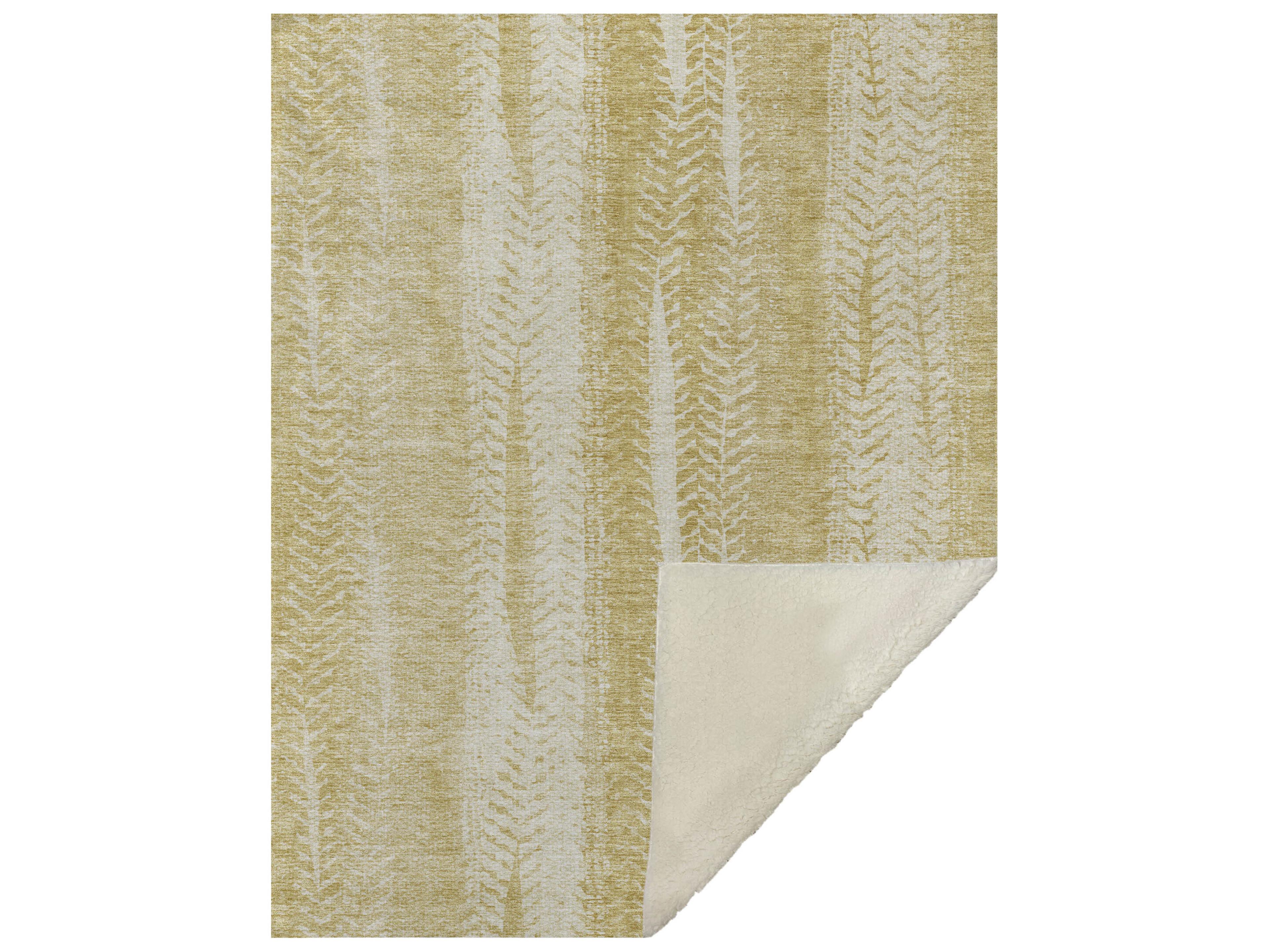Dalyn Sherpa Gold Polyester Throw