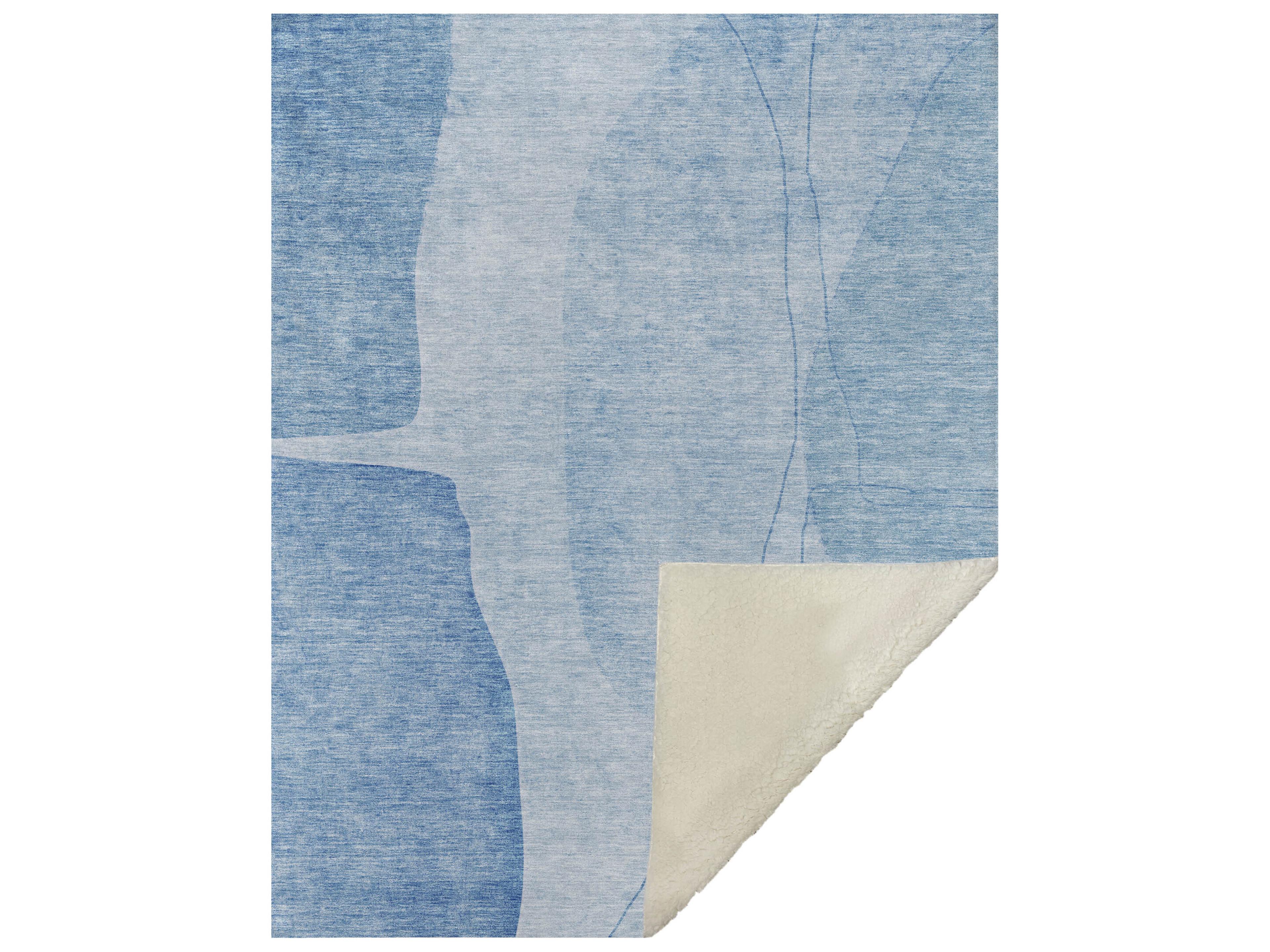 Dalyn Sherpa Blue Polyester Throw