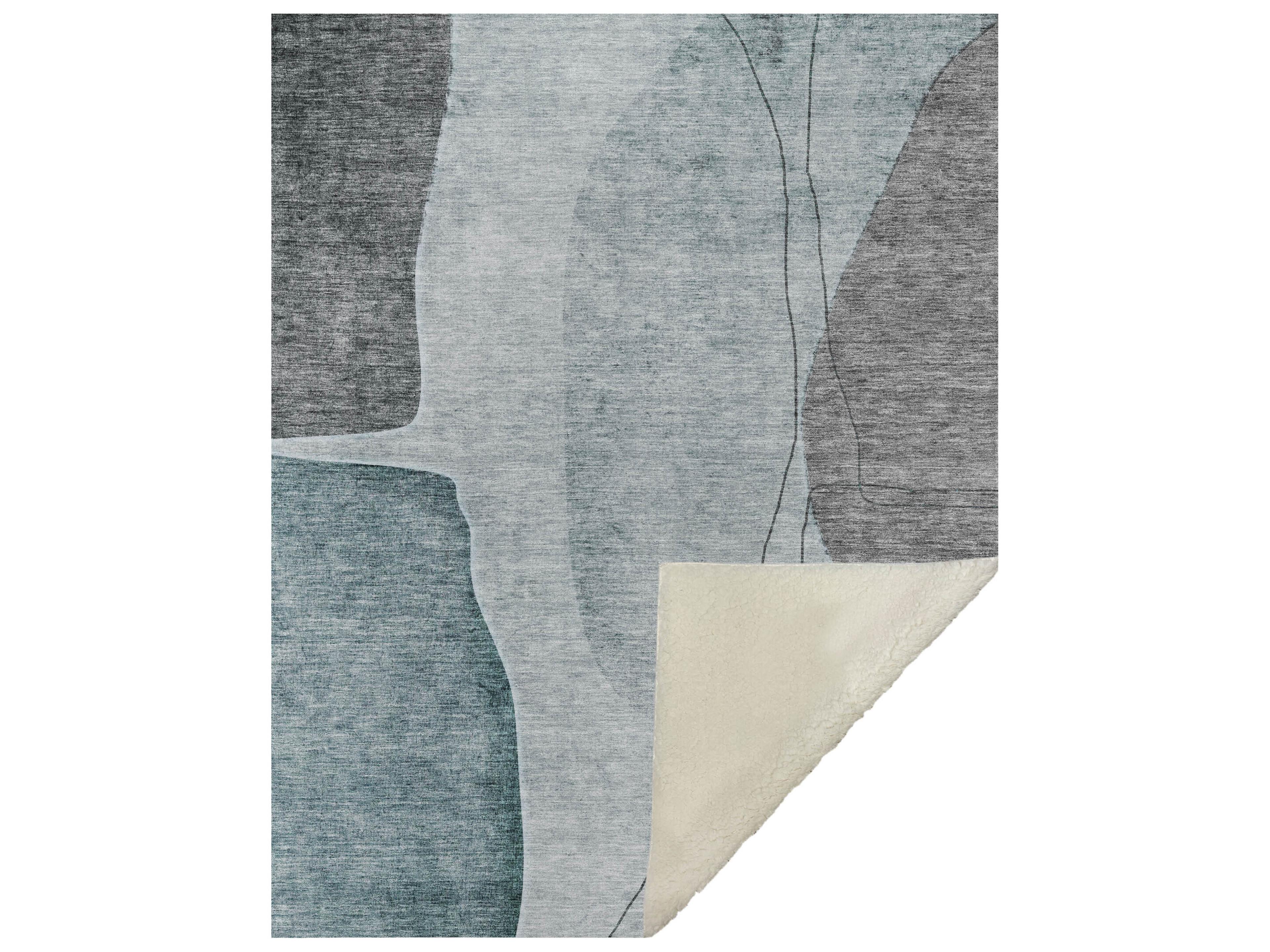 Dalyn Sherpa Teal Polyester Throw