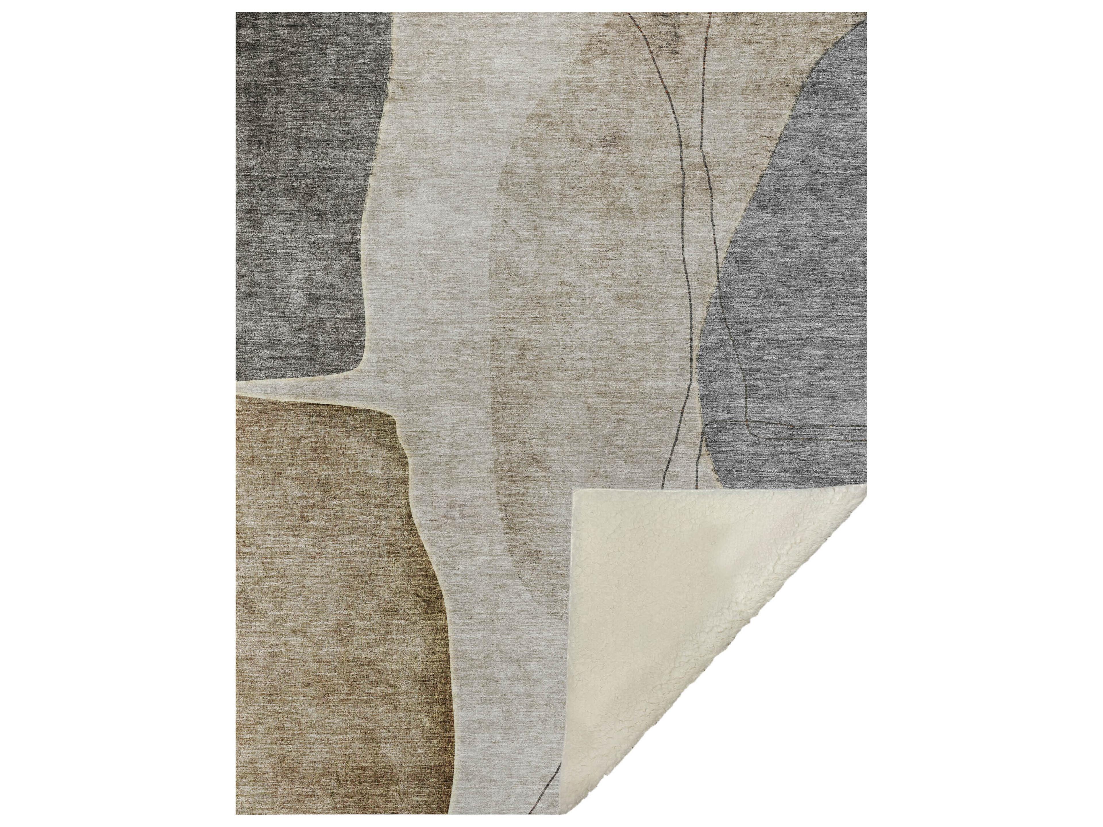 Dalyn Sherpa Brown Polyester Throw