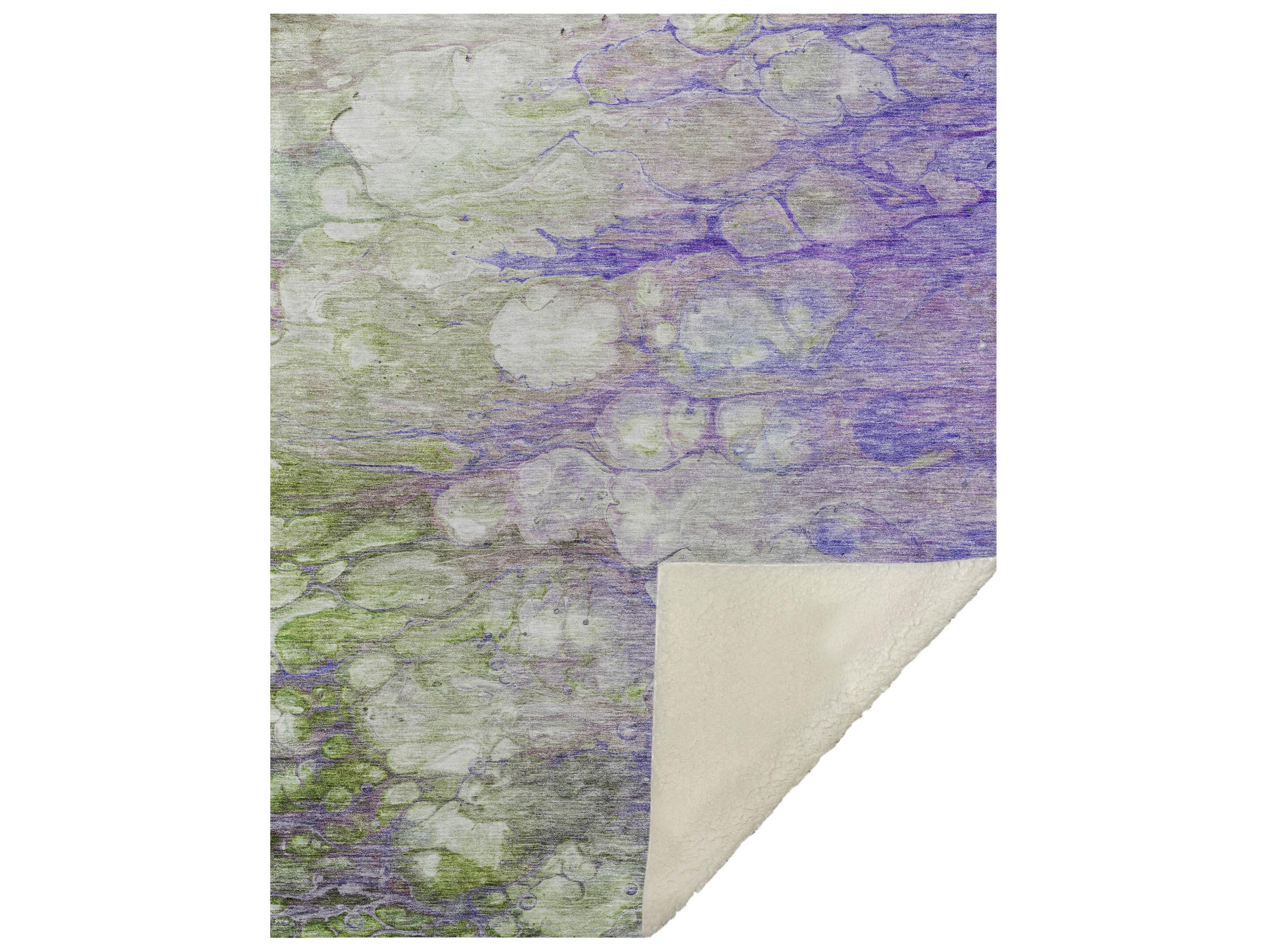 Dalyn Sherpa Purple Polyester Throw