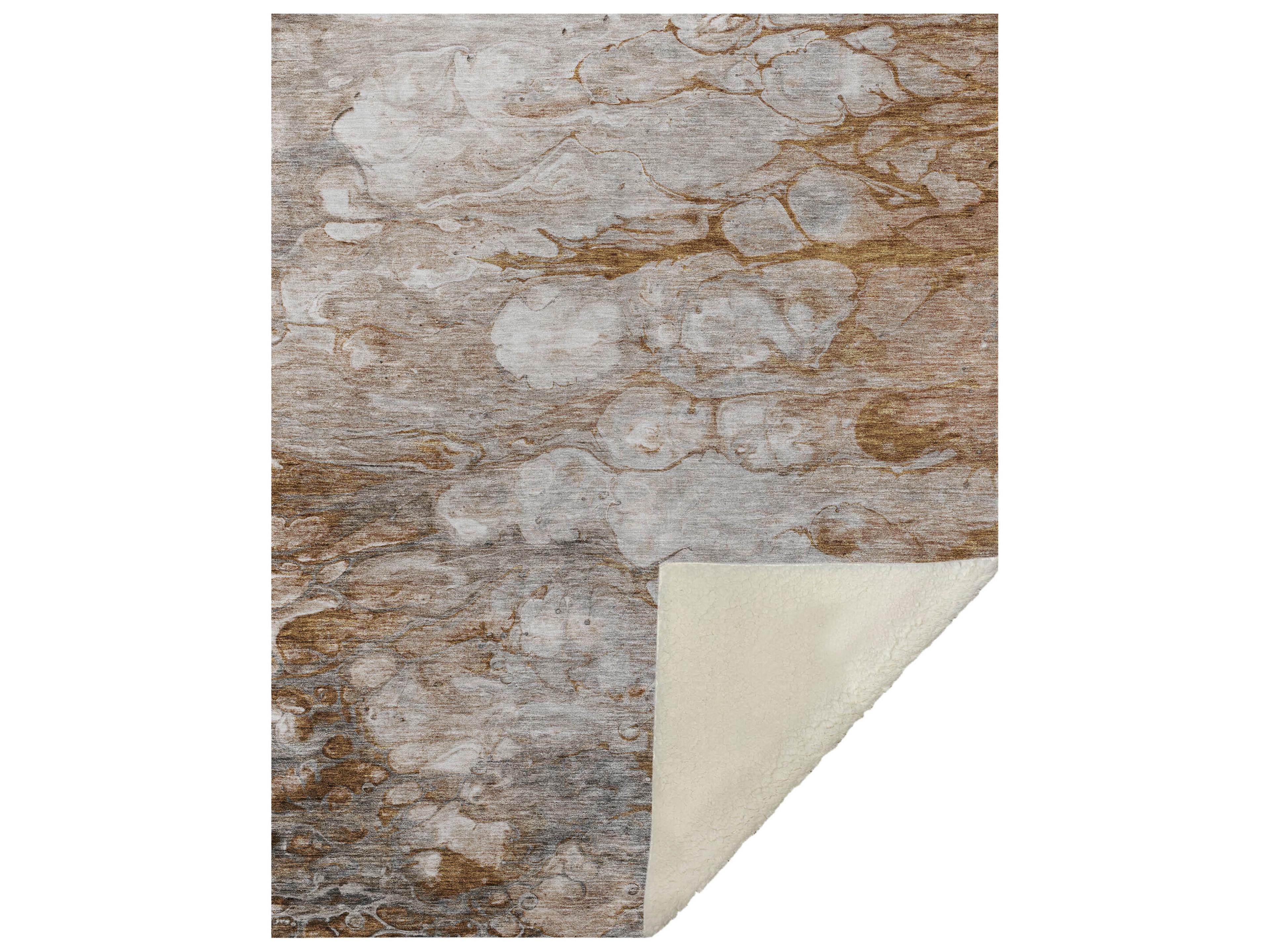 Dalyn Sherpa Orange Polyester Throw