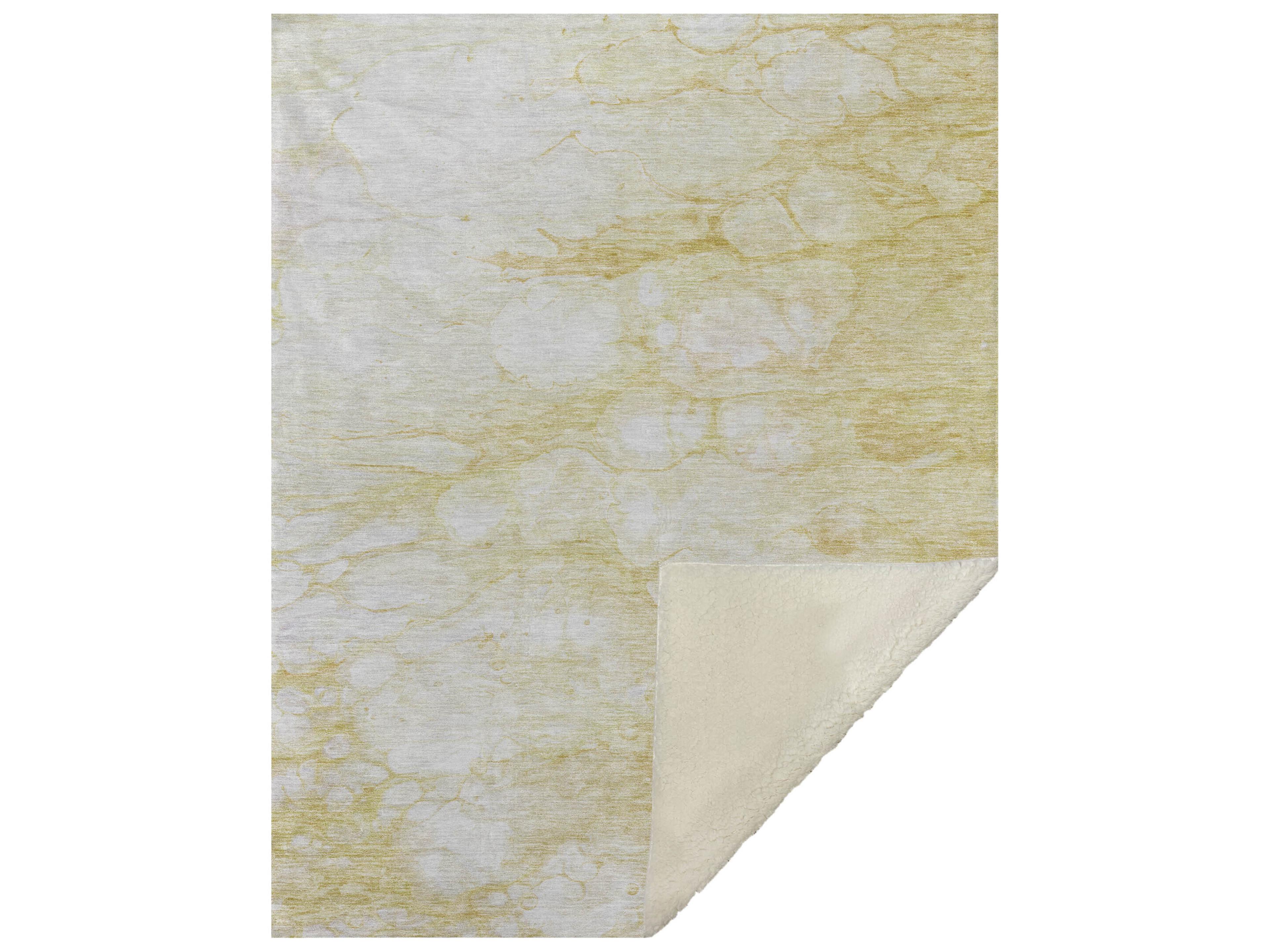 Dalyn Sherpa Gold Polyester Throw