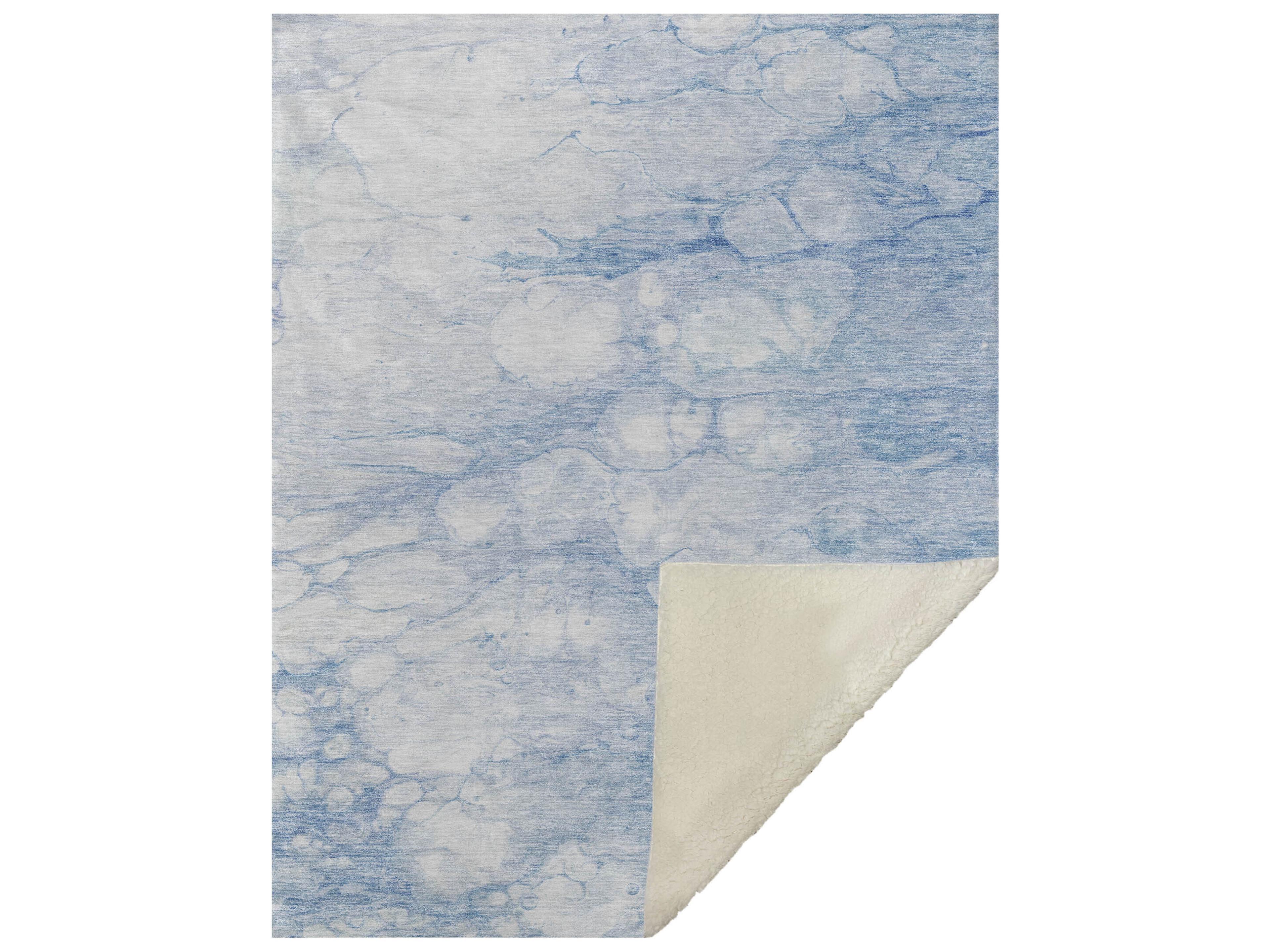 Dalyn Sherpa Blue Polyester Throw
