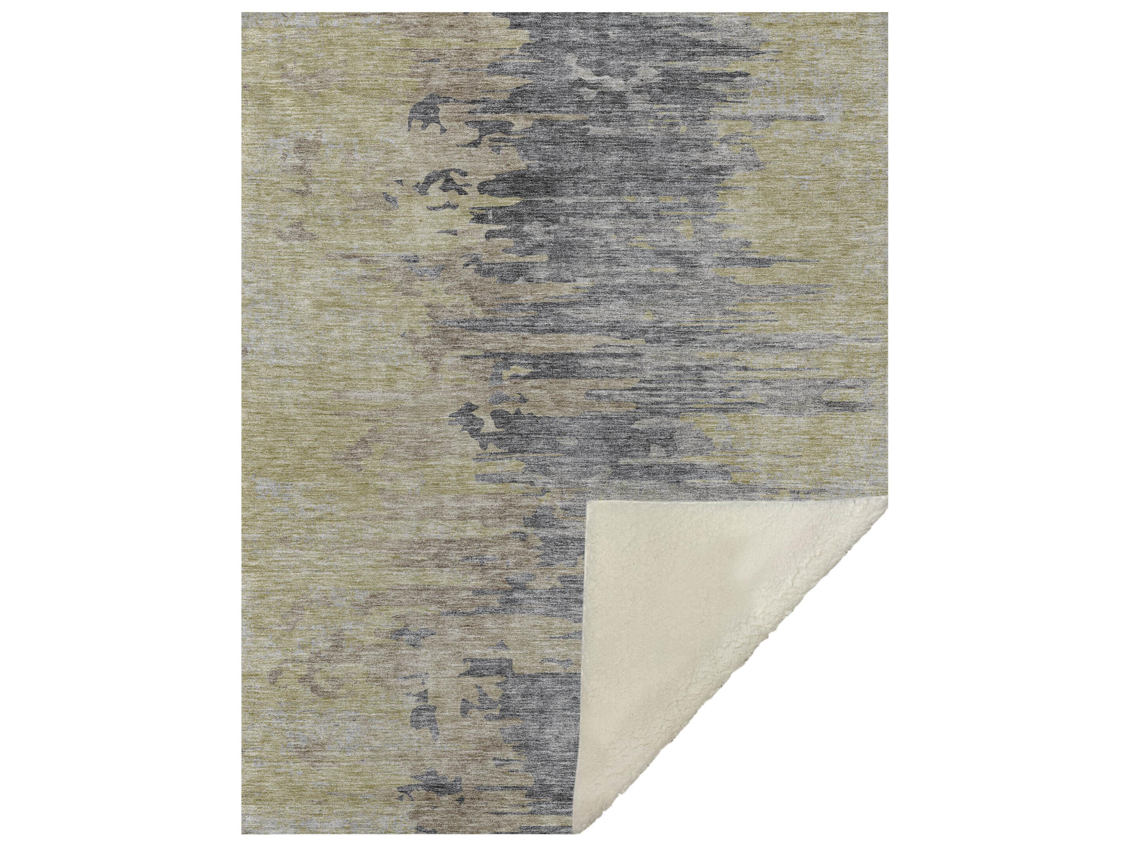 Dalyn Sherpa Gray Polyester Throw