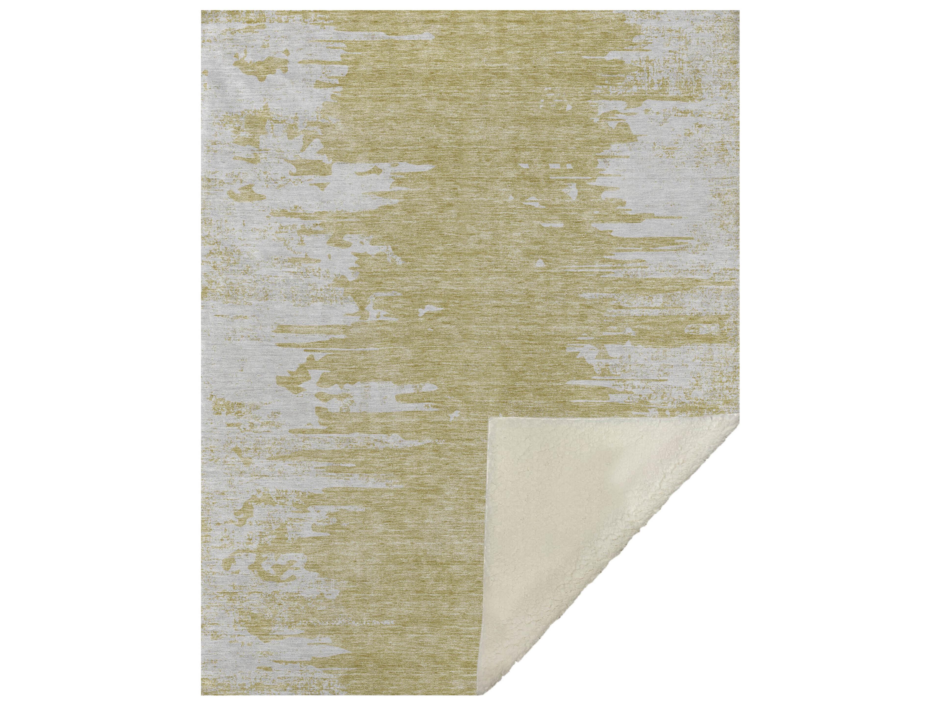 Dalyn Sherpa Gold Polyester Throw