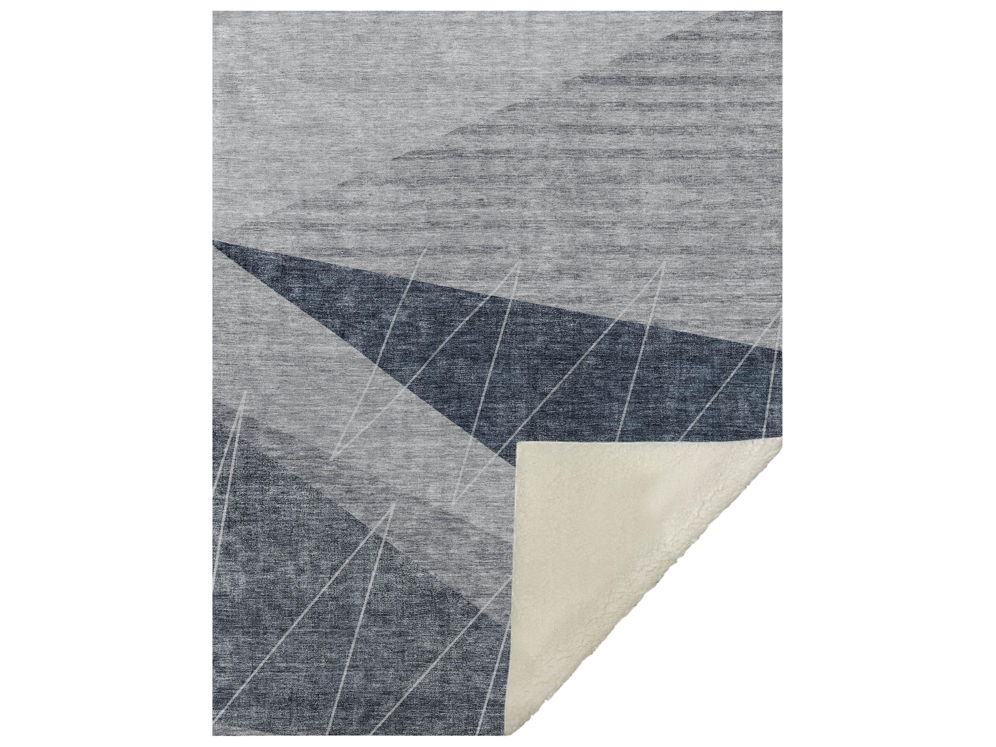 Dalyn Sherpa Gray Polyester Throw