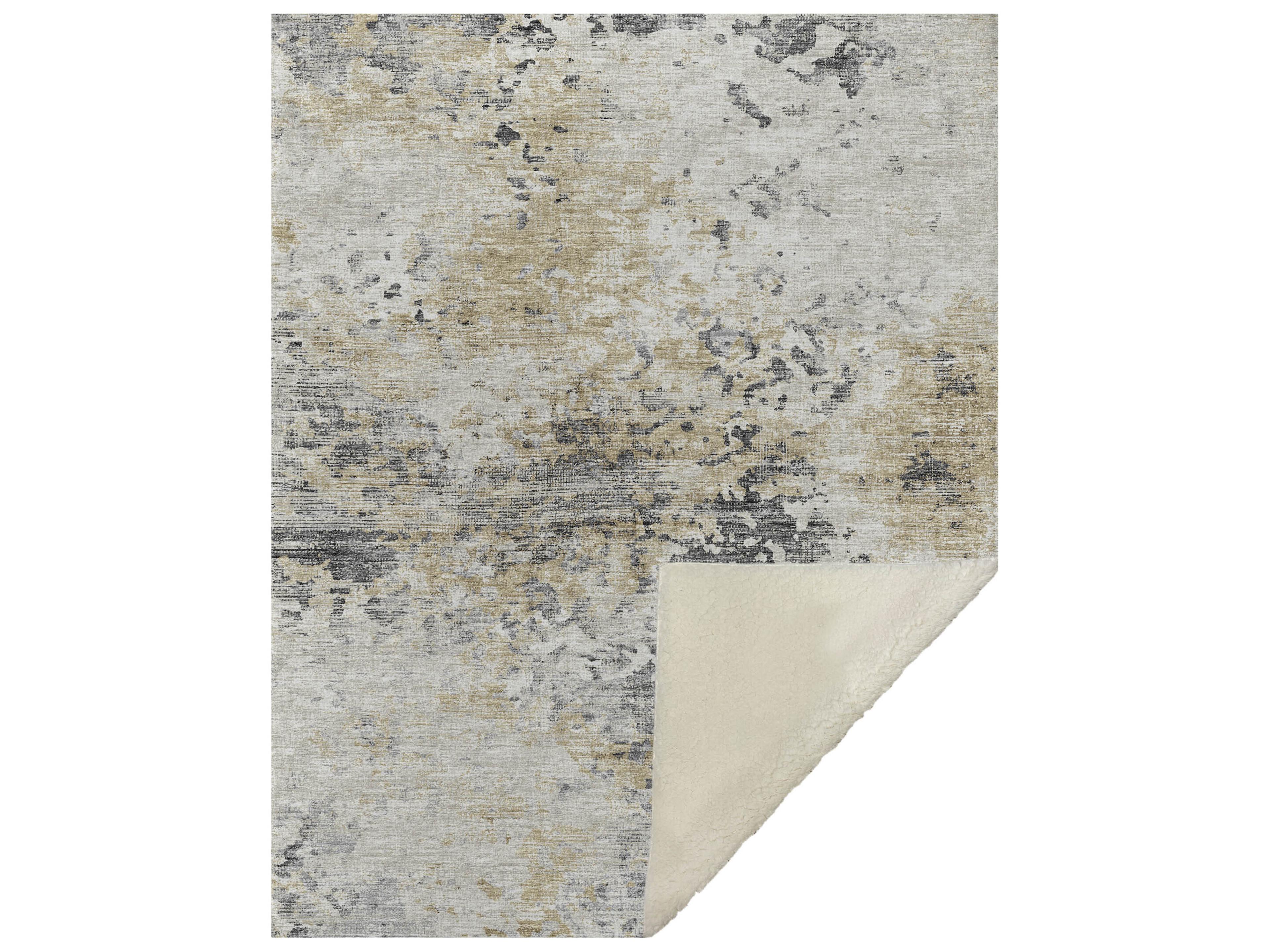 Dalyn Sherpa Beige Polyester Throw