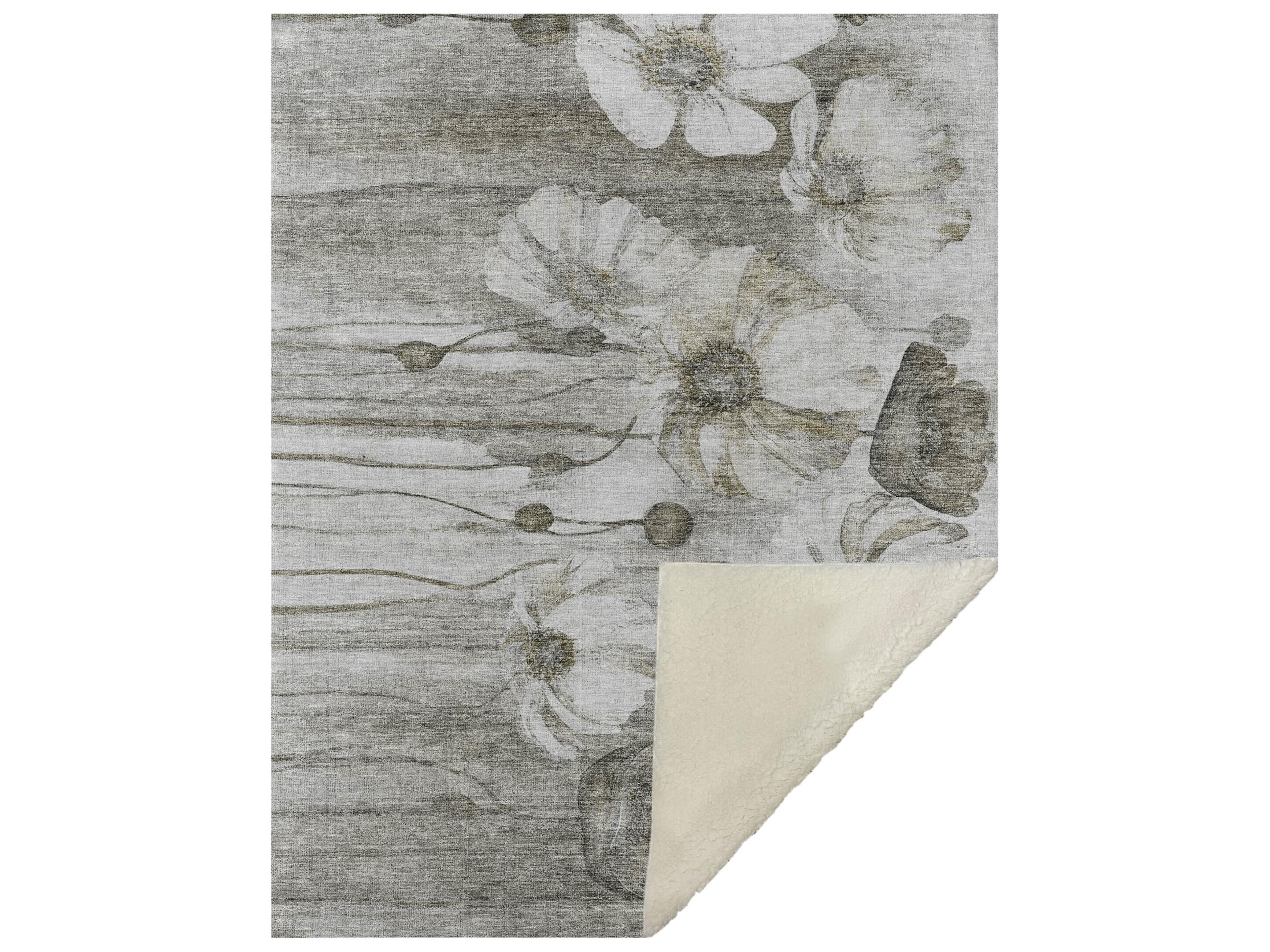 Dalyn Sherpa Brown Polyester Throw