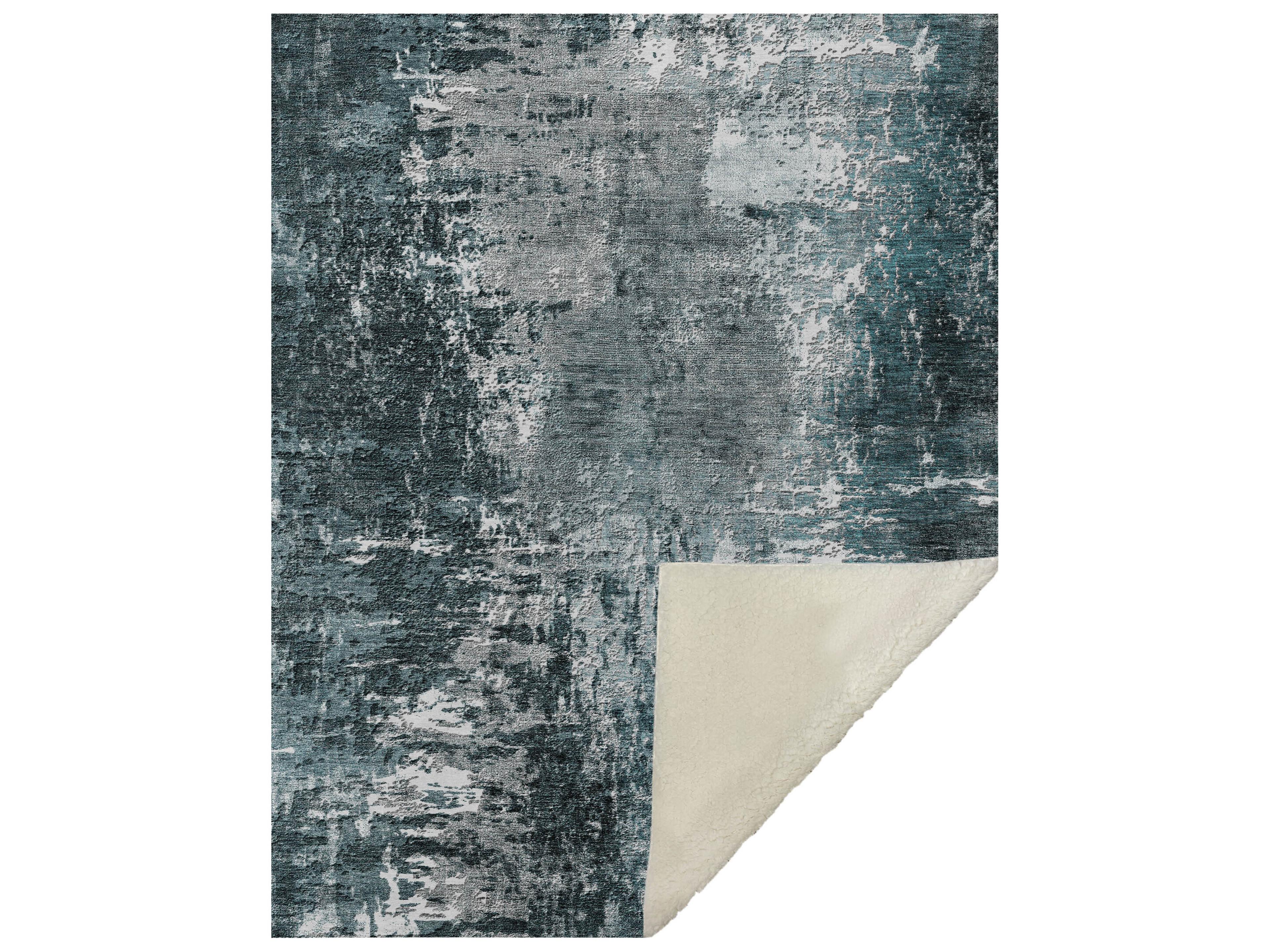 Dalyn Sherpa Teal Polyester Throw