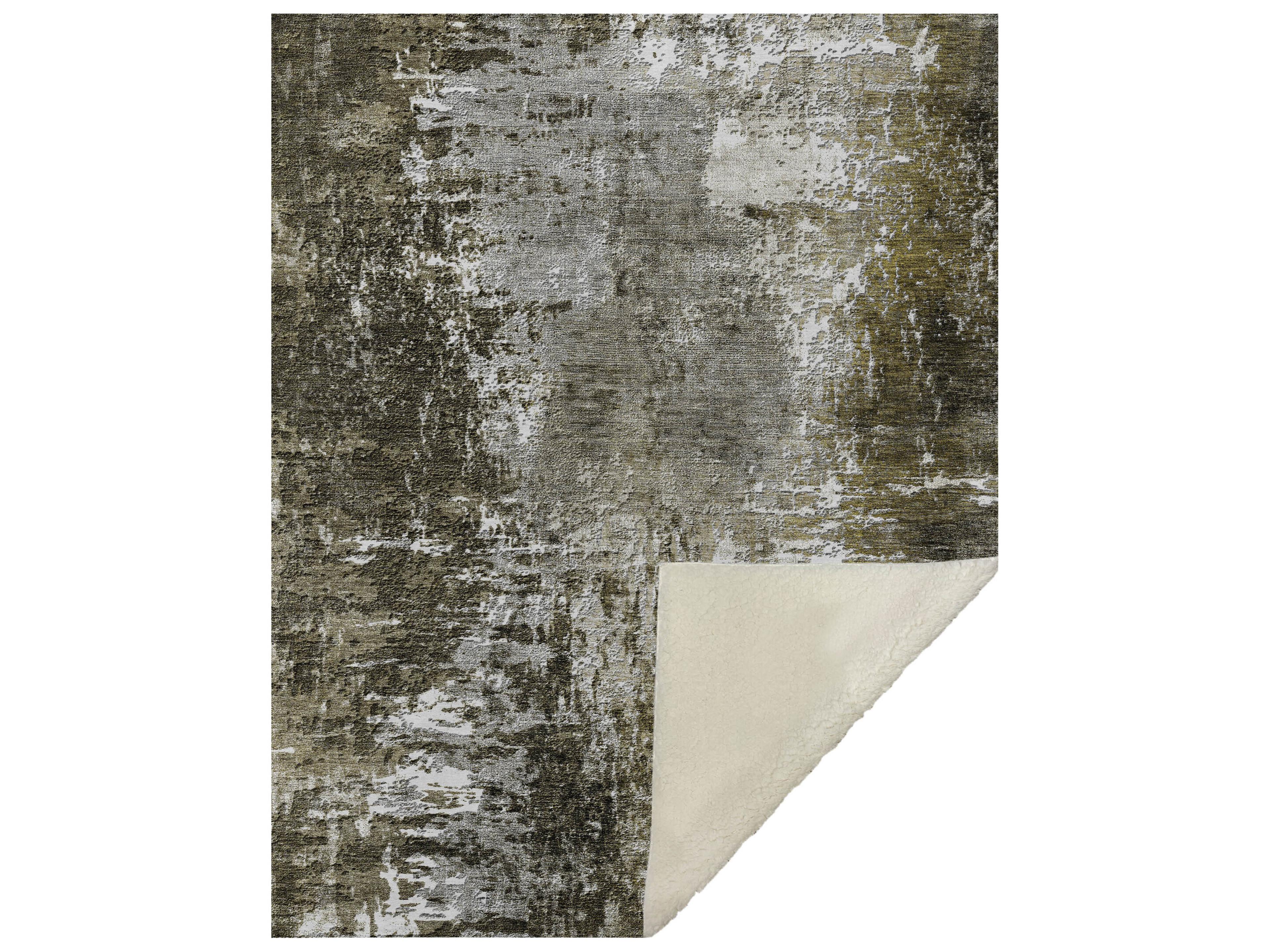 Dalyn Sherpa Brown Polyester Throw