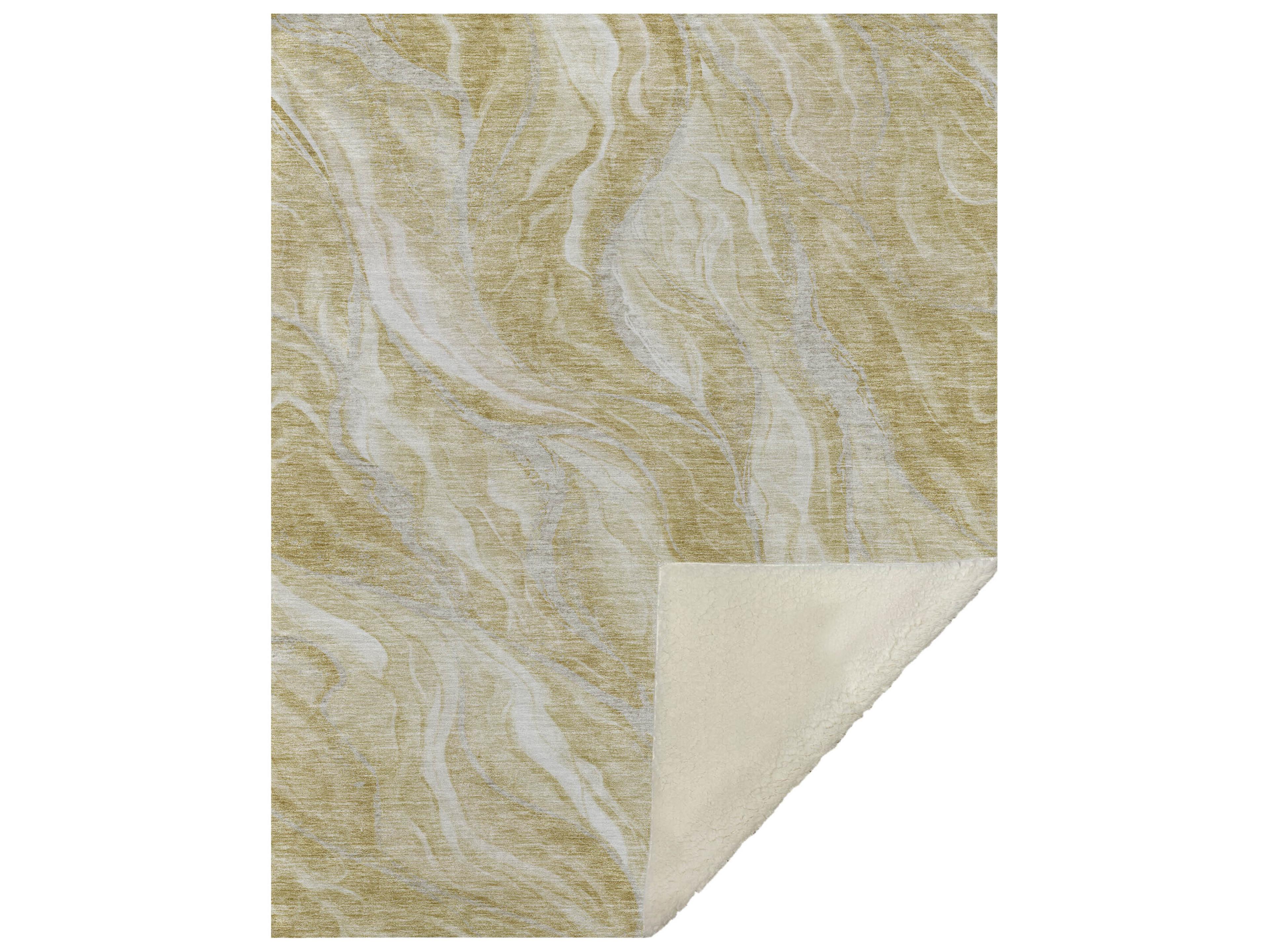 Dalyn Sherpa Gold Polyester Throw