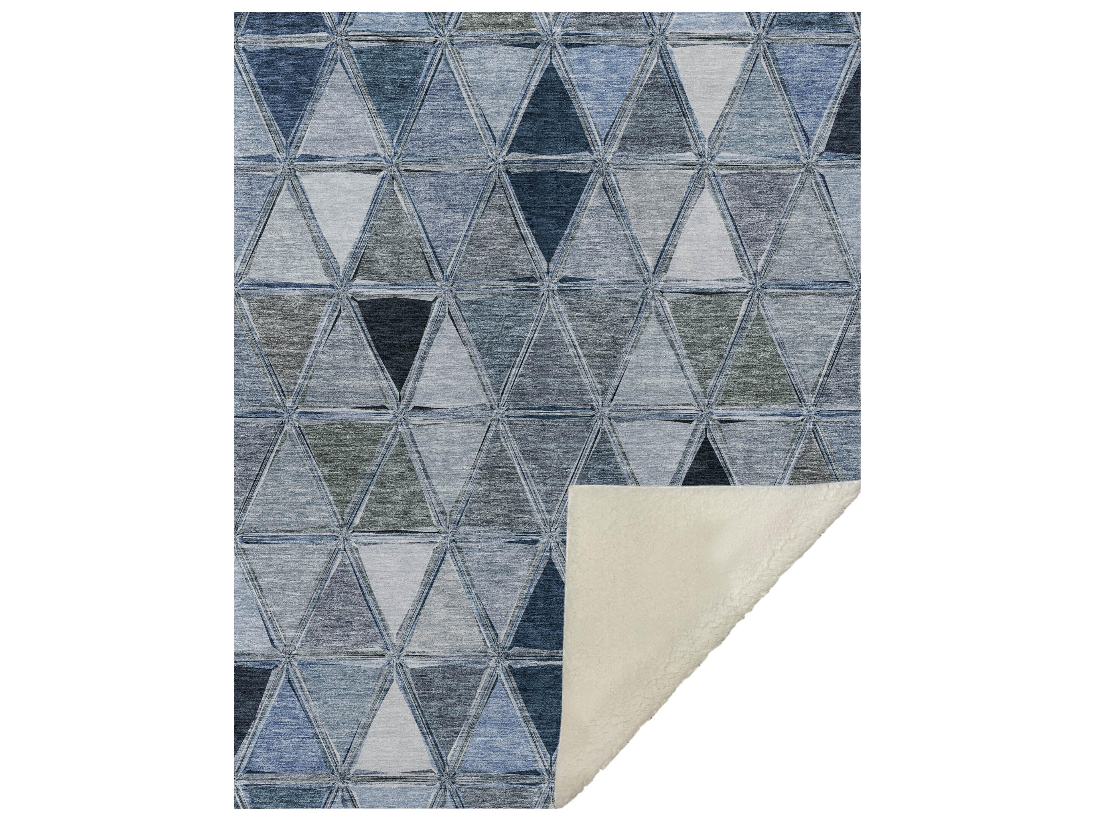 Dalyn Sherpa Blue Polyester Throw