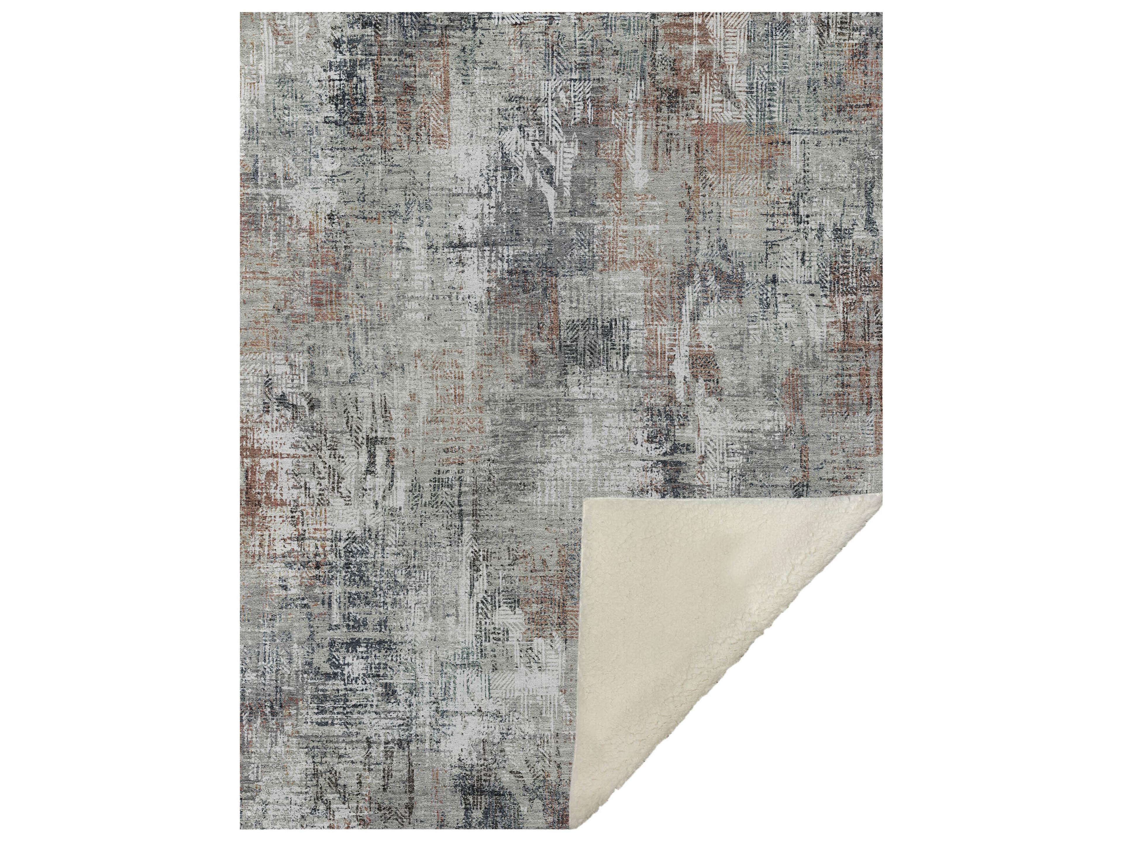 Dalyn Sherpa Brown Polyester Throw