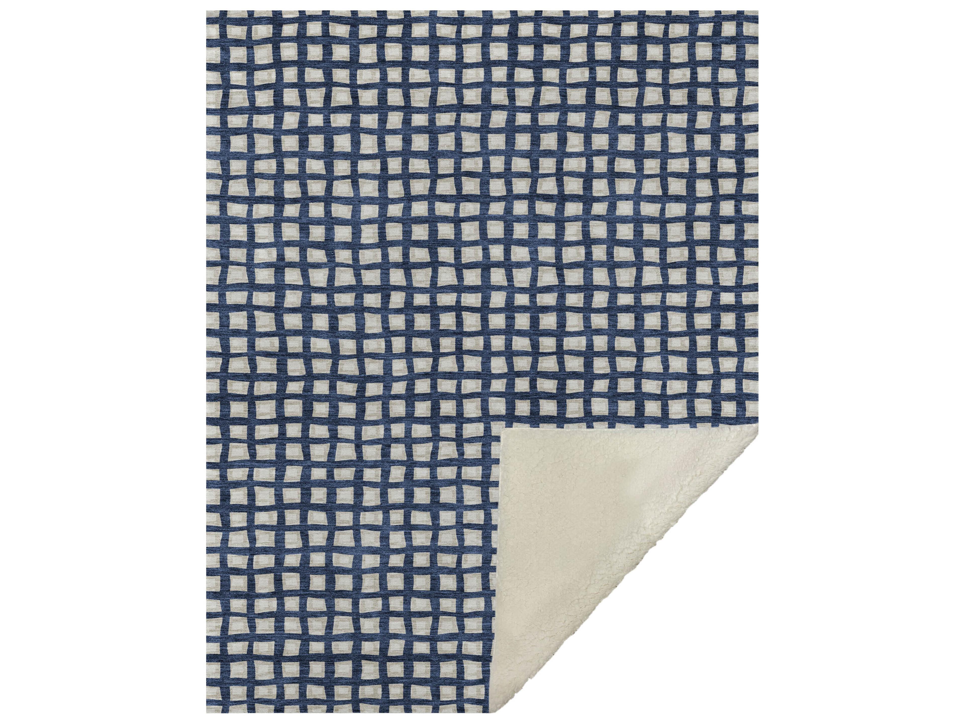 Dalyn Sherpa Blue Polyester Throw