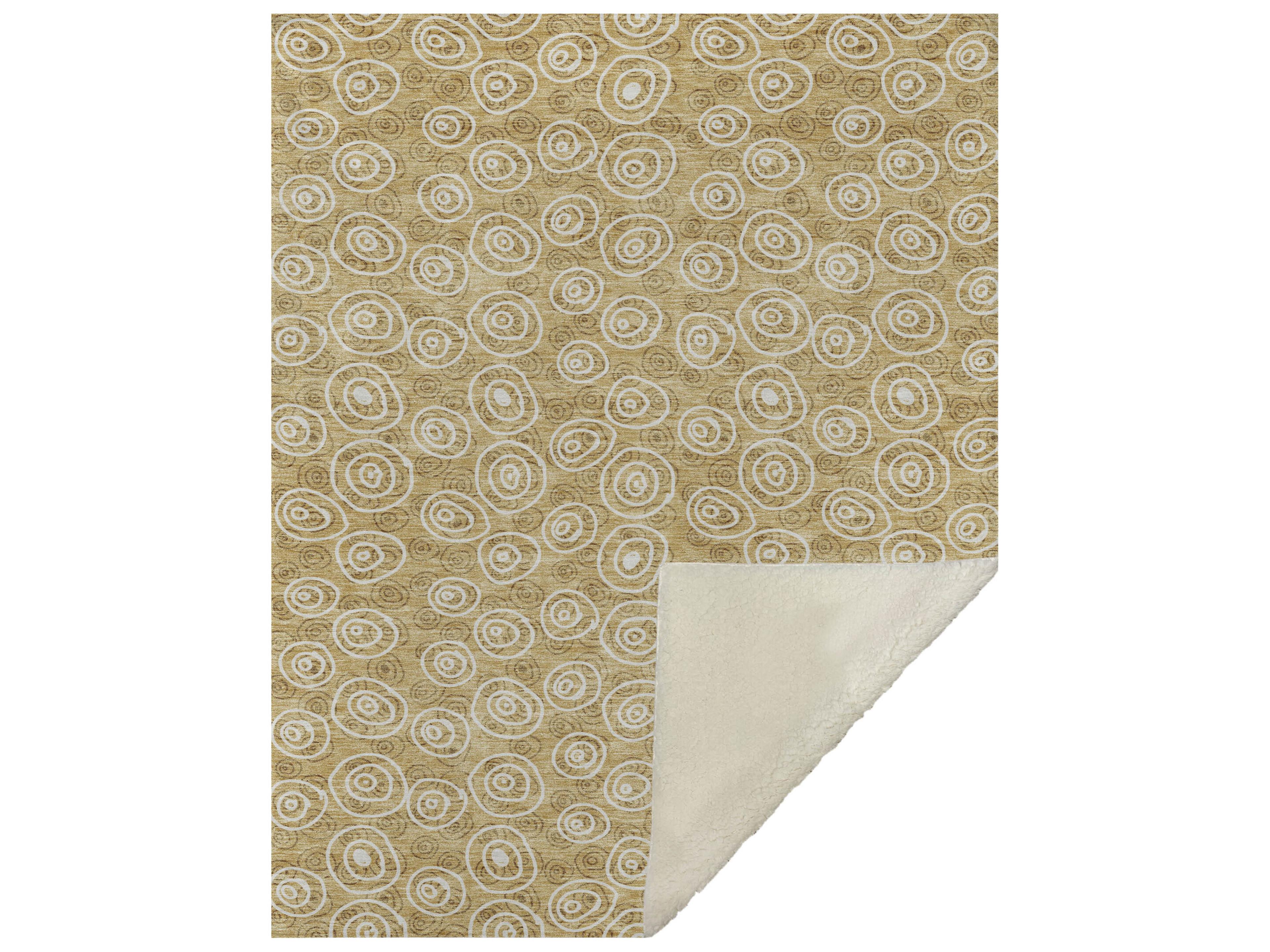 Dalyn Sherpa Gold Polyester Throw