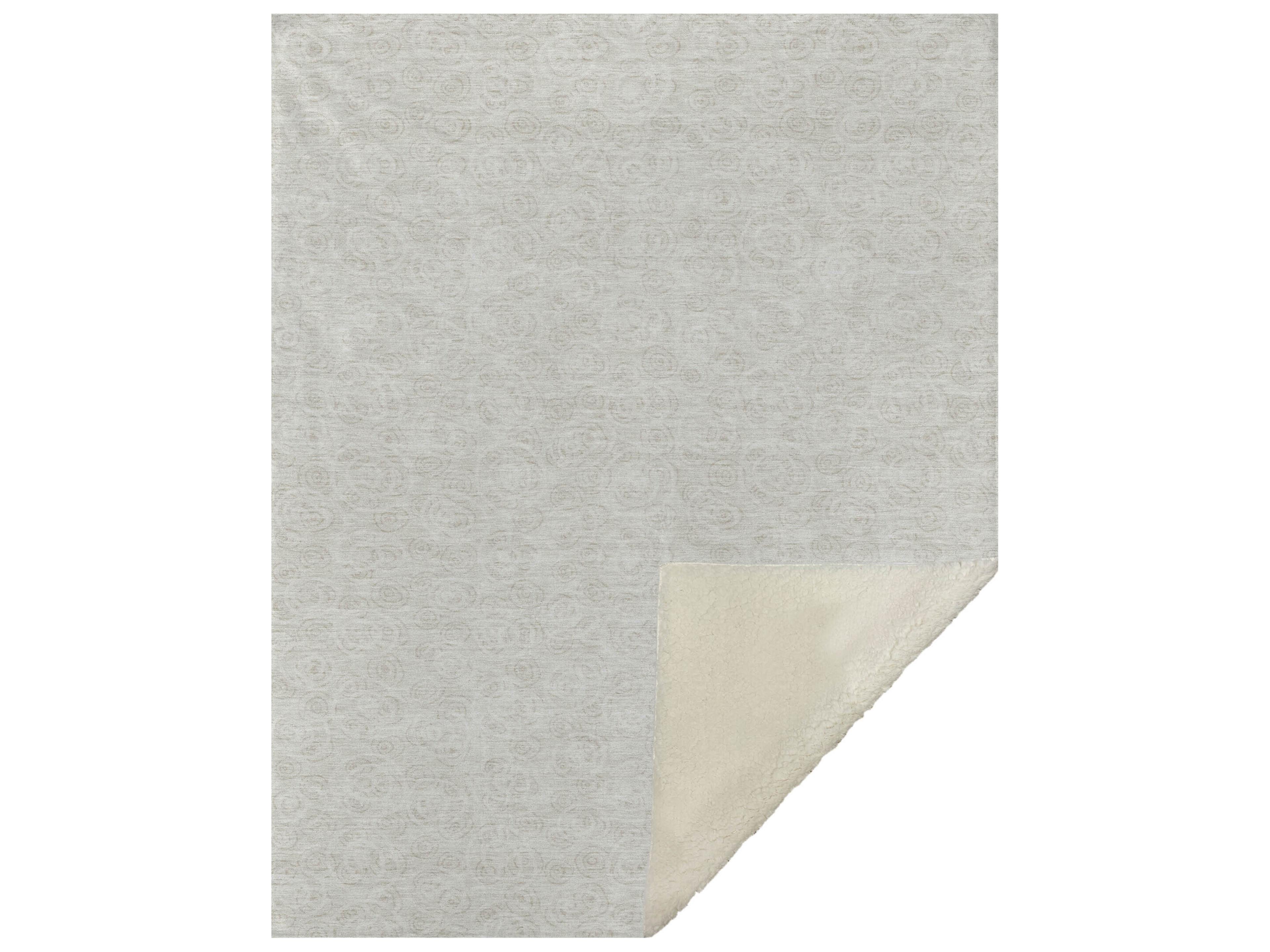 Dalyn Sherpa Ivory Polyester Throw